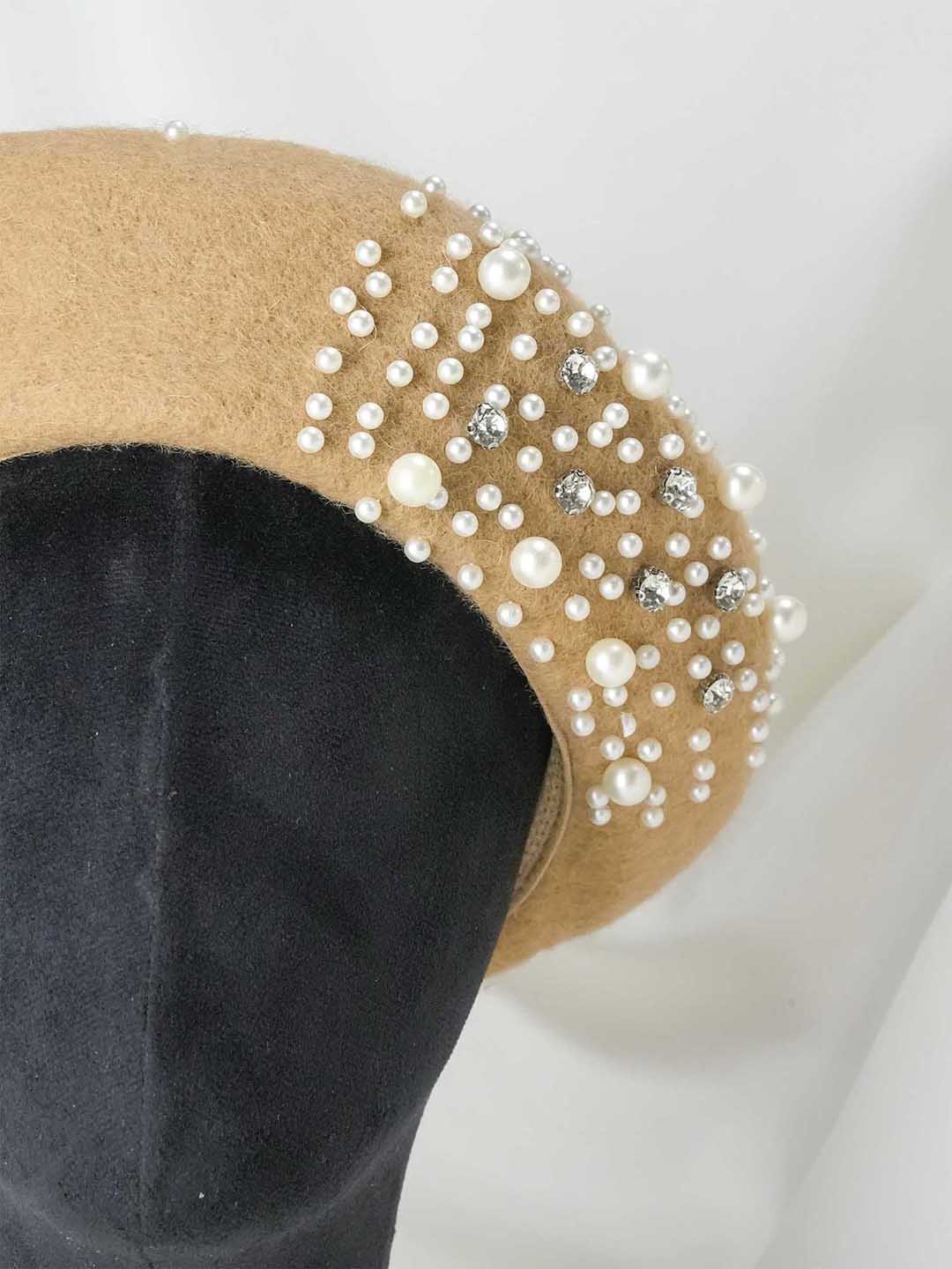 Beret with Pearls & Crystals - Image 5