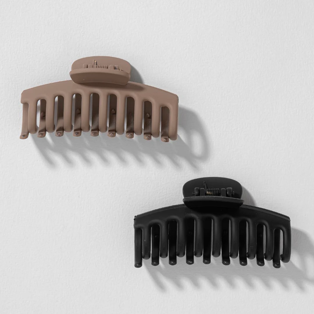 Multi Everyday Neutral Hair Claw Clips Set of 2 - Image 3