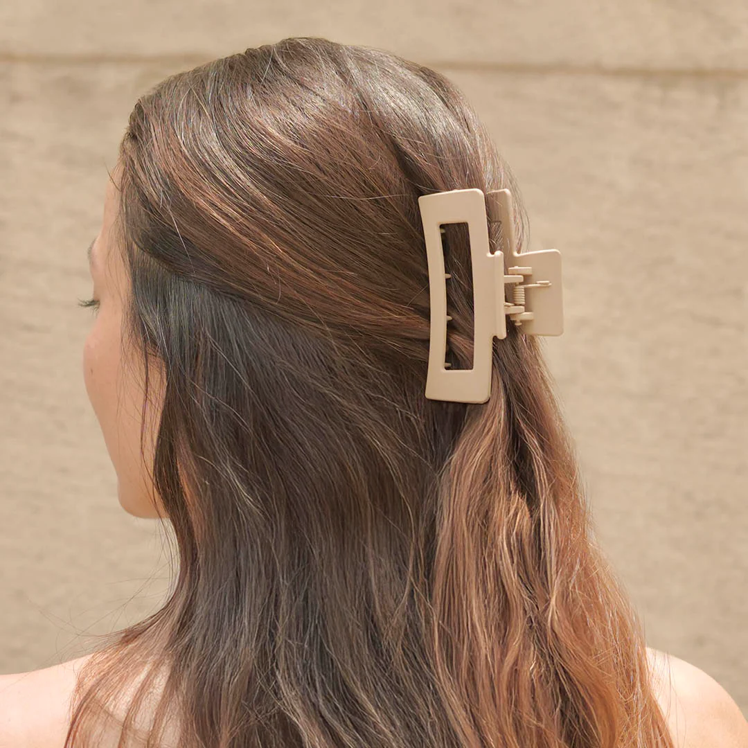 Multi Matte Neutral Hair Claw Clips Set of 2 - Image 8