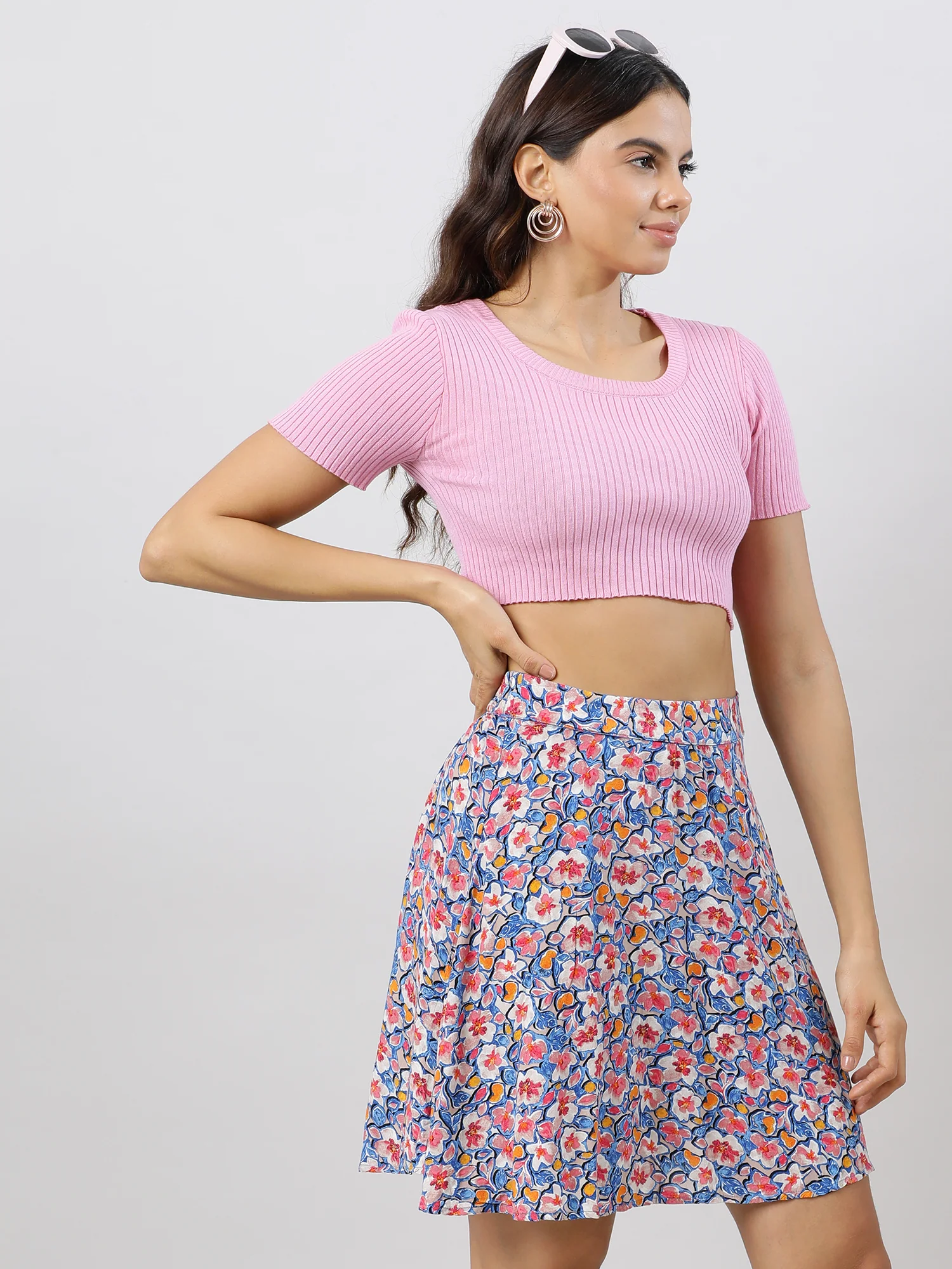 Women Blooms In Style Floral Skirt - Image 6