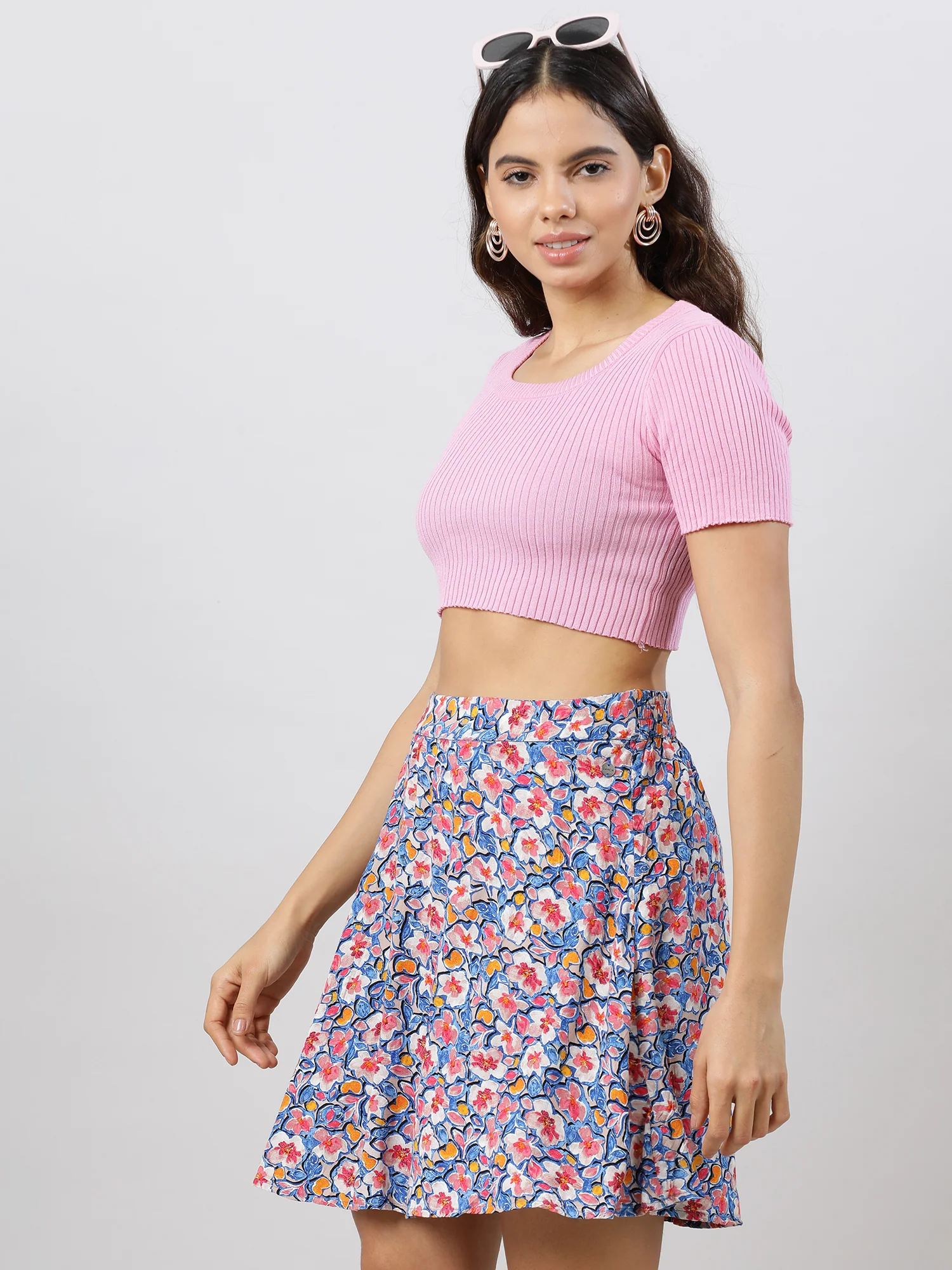 Women Blooms In Style Floral Skirt - Image 7