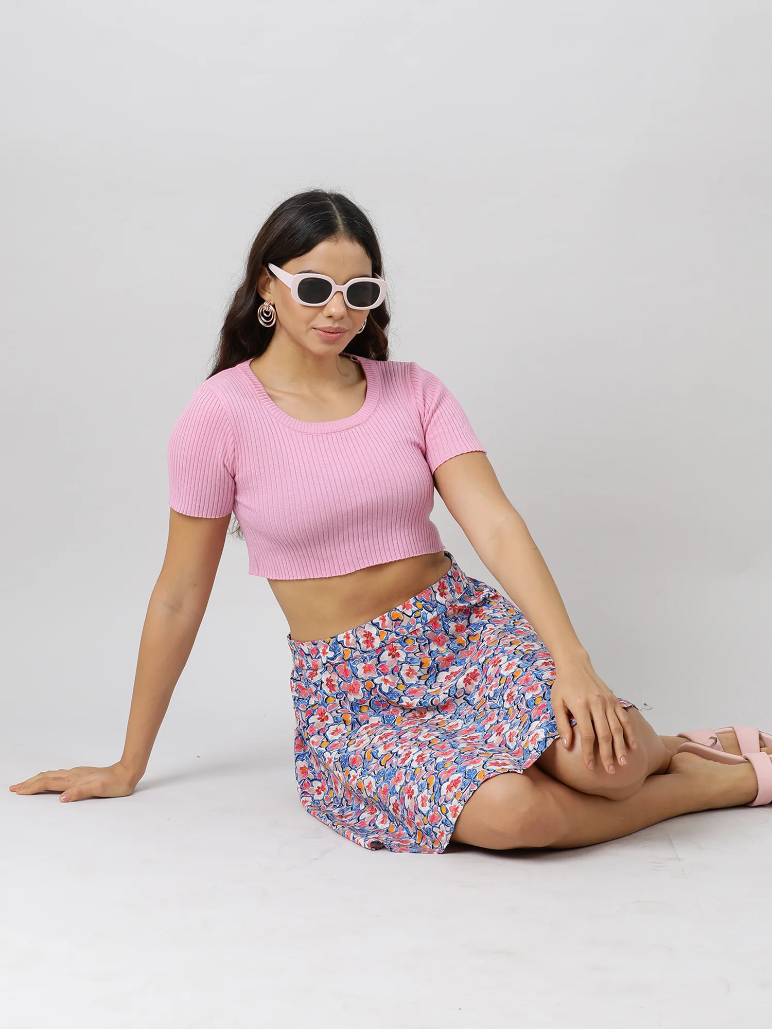 Women Blooms In Style Floral Skirt - Image 8