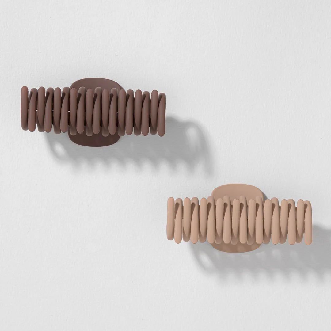 Multi Everyday Neutral Hair Claw Clips Set of 2 - Image 3