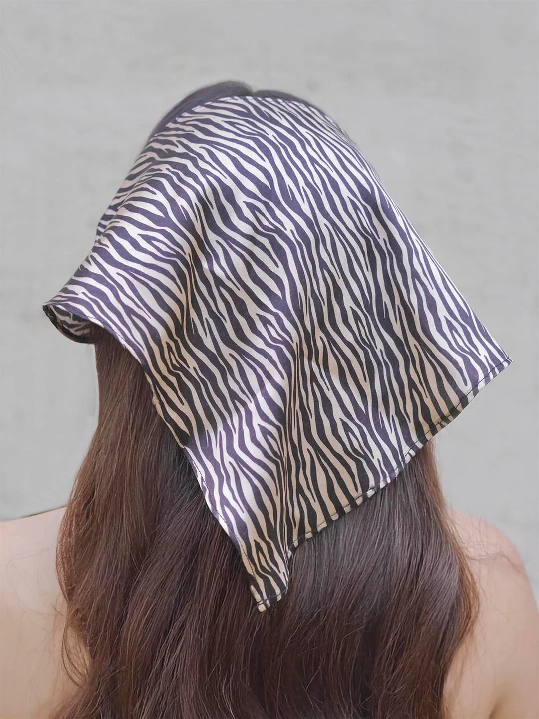 Brown Zebra Patterned Headscarf - Image 3