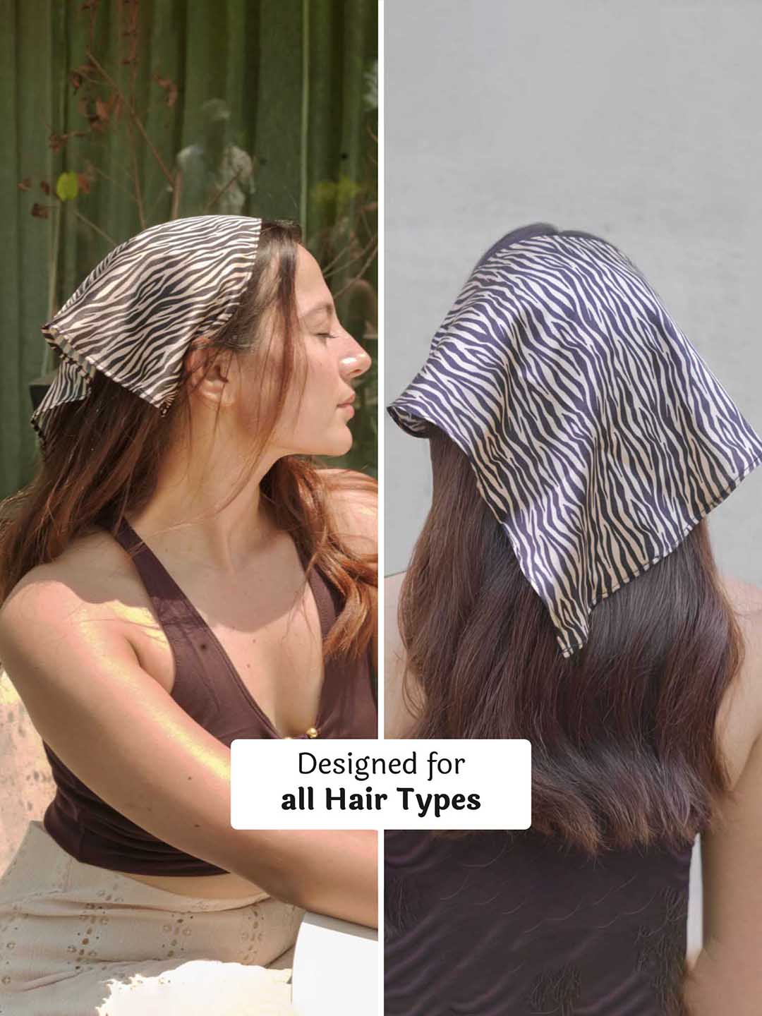 Brown Zebra Patterned Headscarf - Image 6