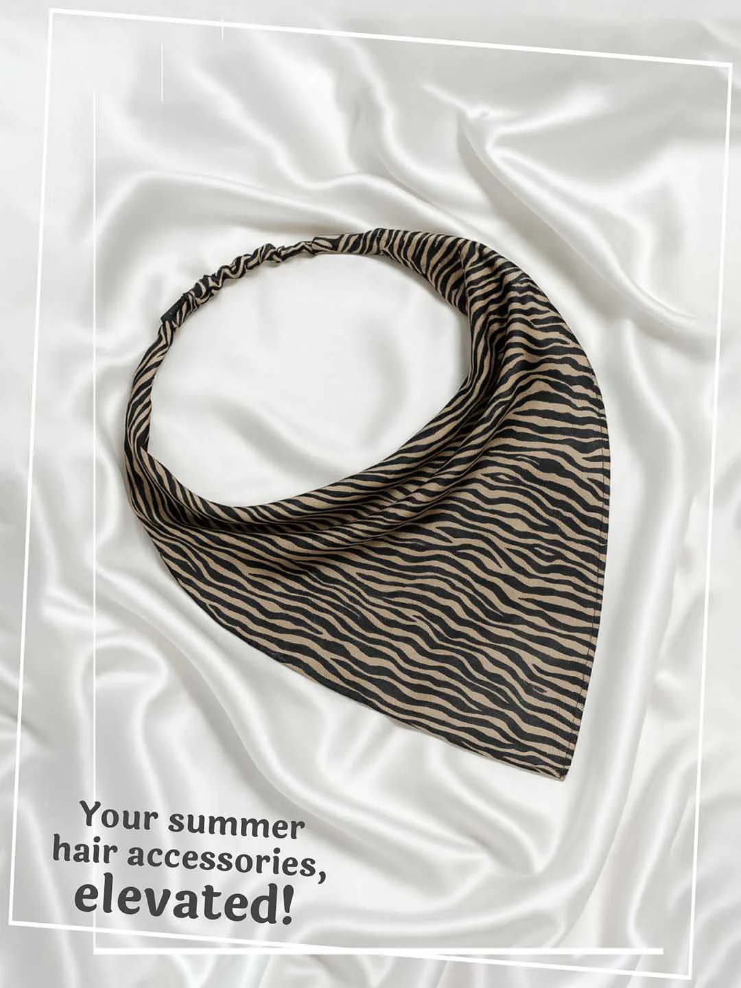 Brown Zebra Patterned Headscarf - Image 7