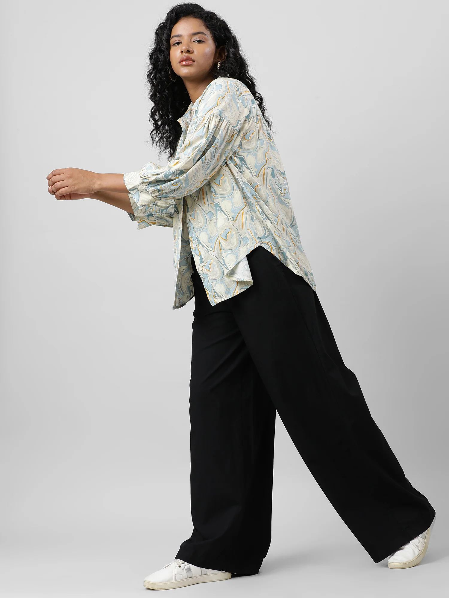 Women Buttoned Up Printed Shirt - Image 15