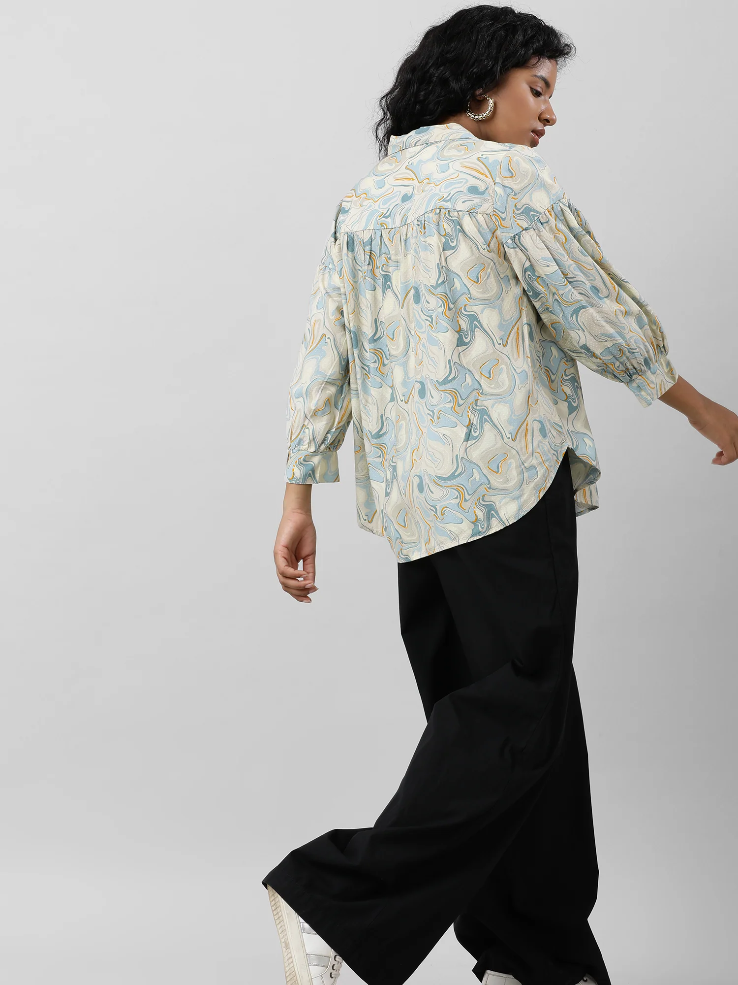 Women Buttoned Up Printed Shirt - Image 16