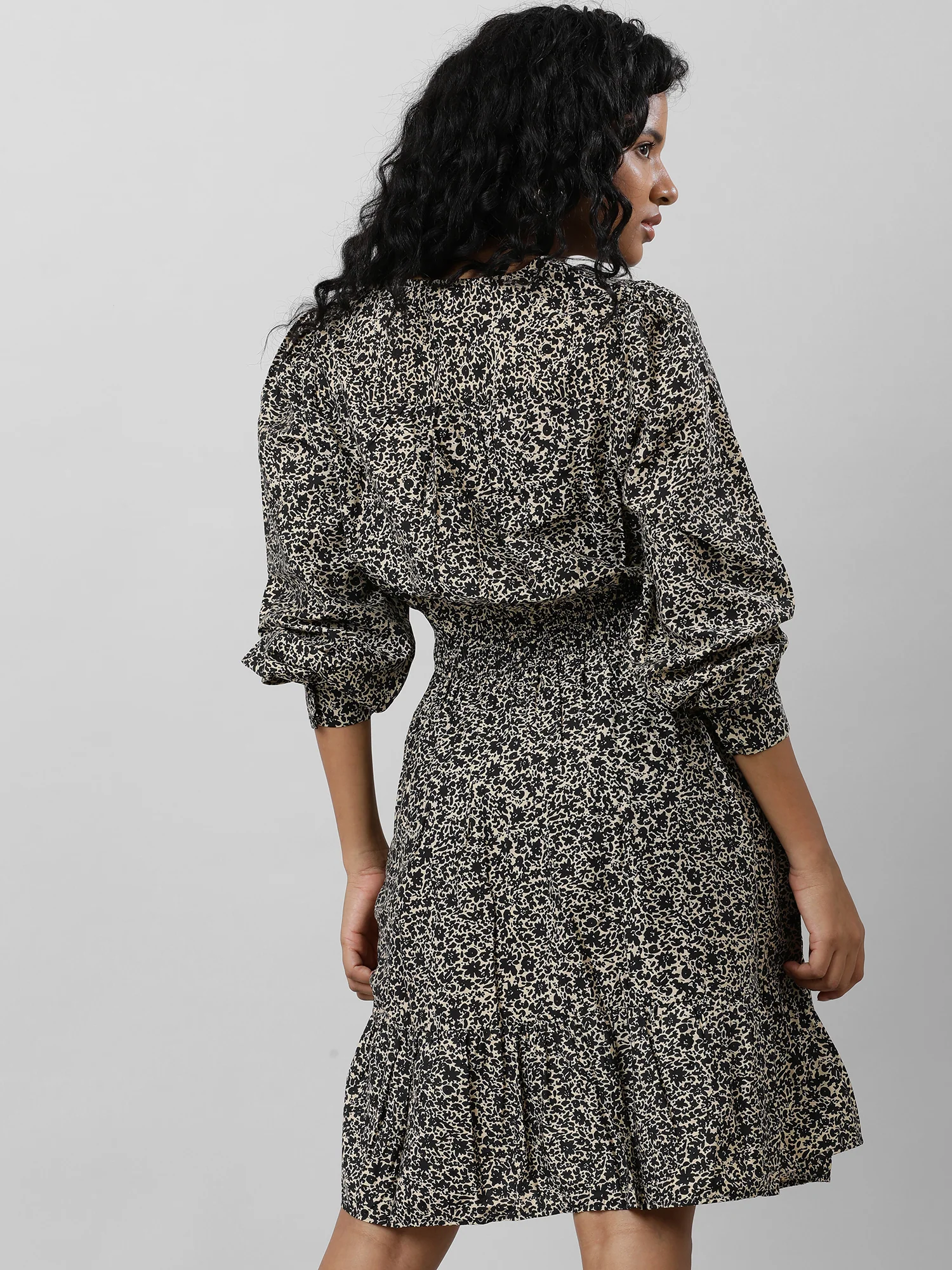 Women Casual Brown Printed Dress - Image 6