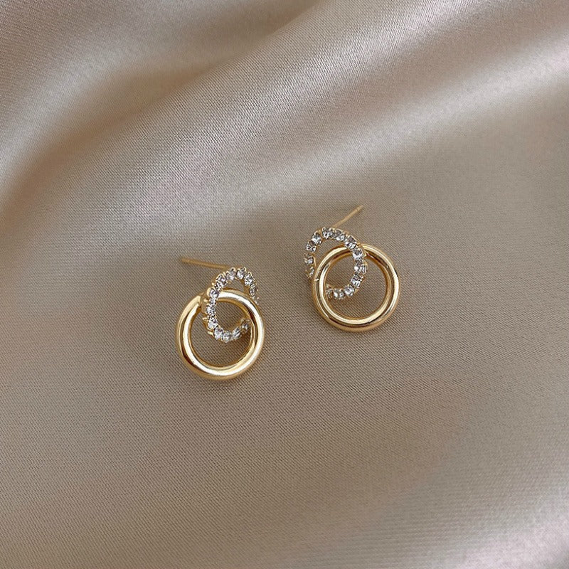 Concentric Double Circel Pin Earring