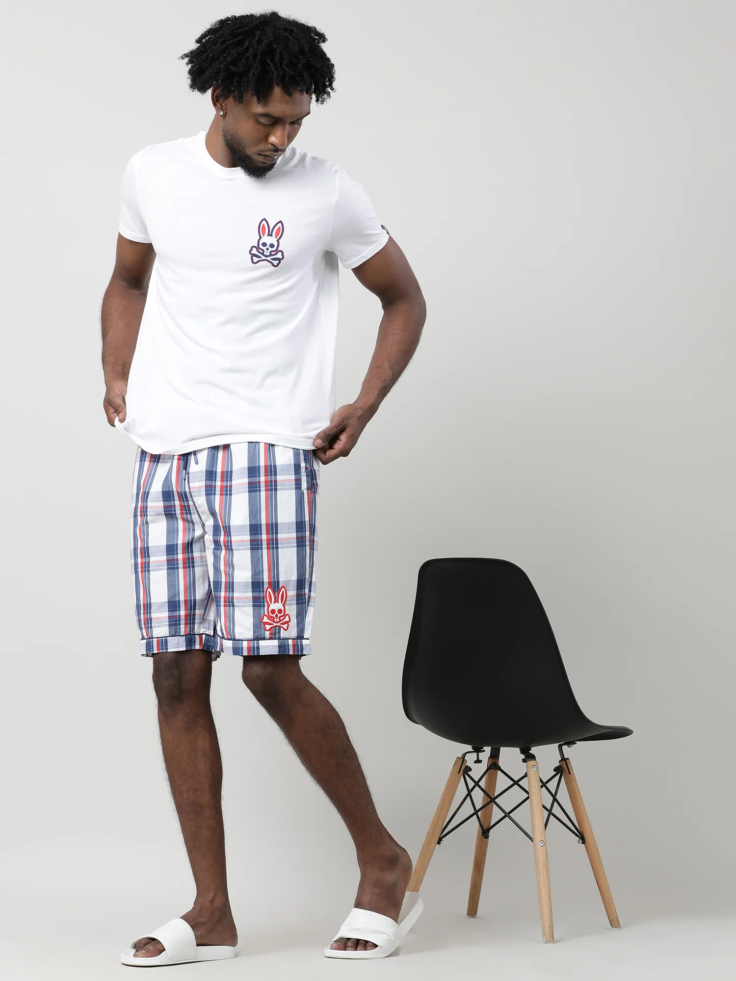 Men Cotton Checks Comfort Fit Lounge Shorts - Image 7