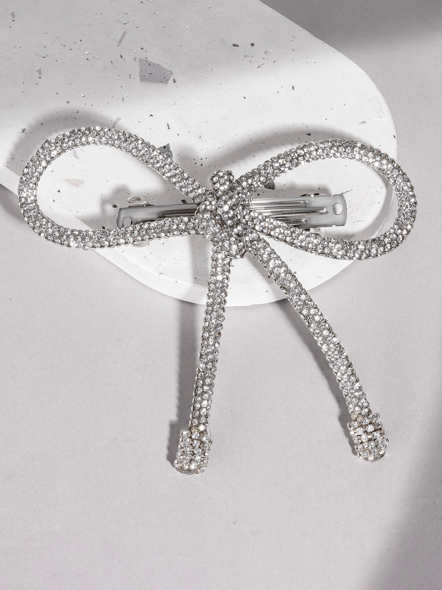 Crystal Hair Bow Barrette Clip - Image 6