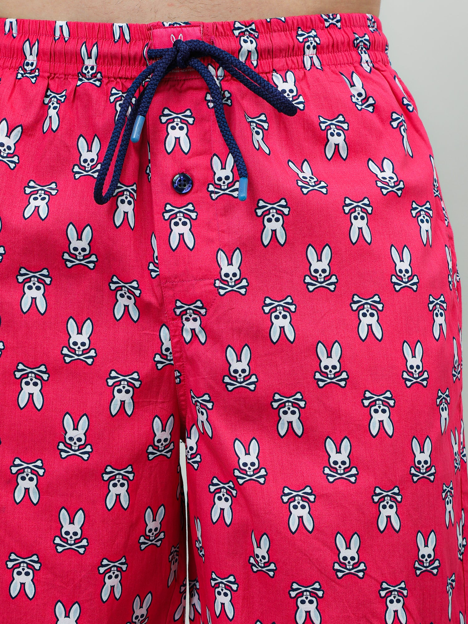 Men Pink Oversized Cotton Knee-Length Shorts - Image 6