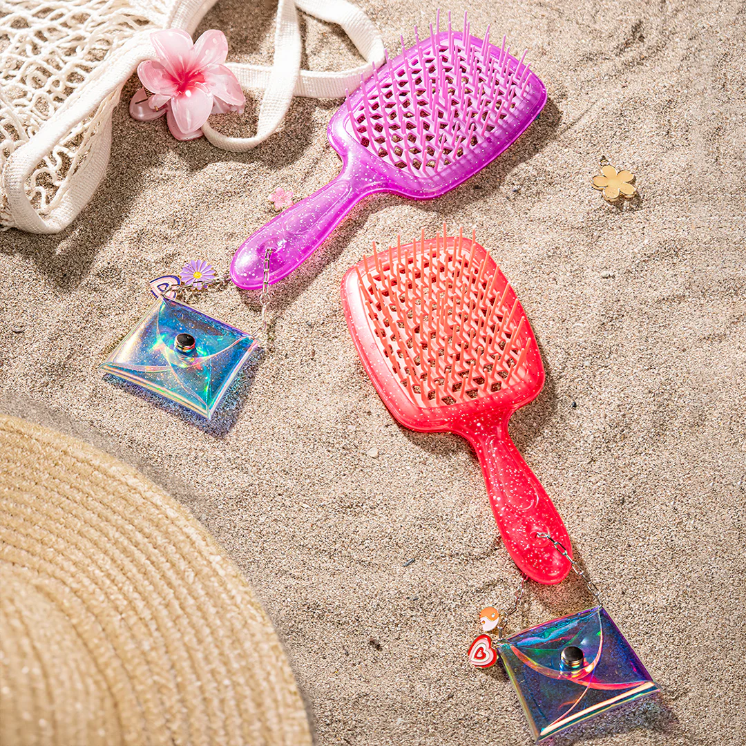 Purple Drama Detangle Hair Brush with Free Pouch - Image 12