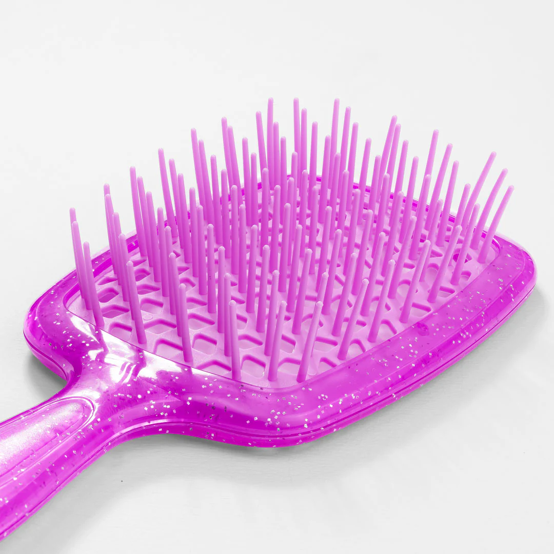 Purple Drama Detangle Hair Brush with Free Pouch - Image 6