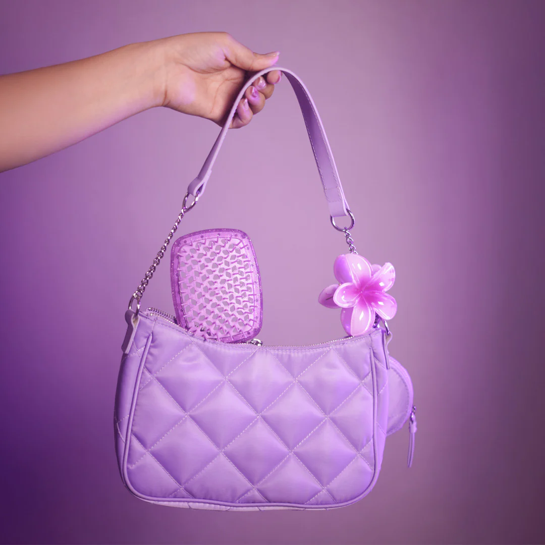 Purple Drama Detangle Hair Brush with Free Pouch - Image 9
