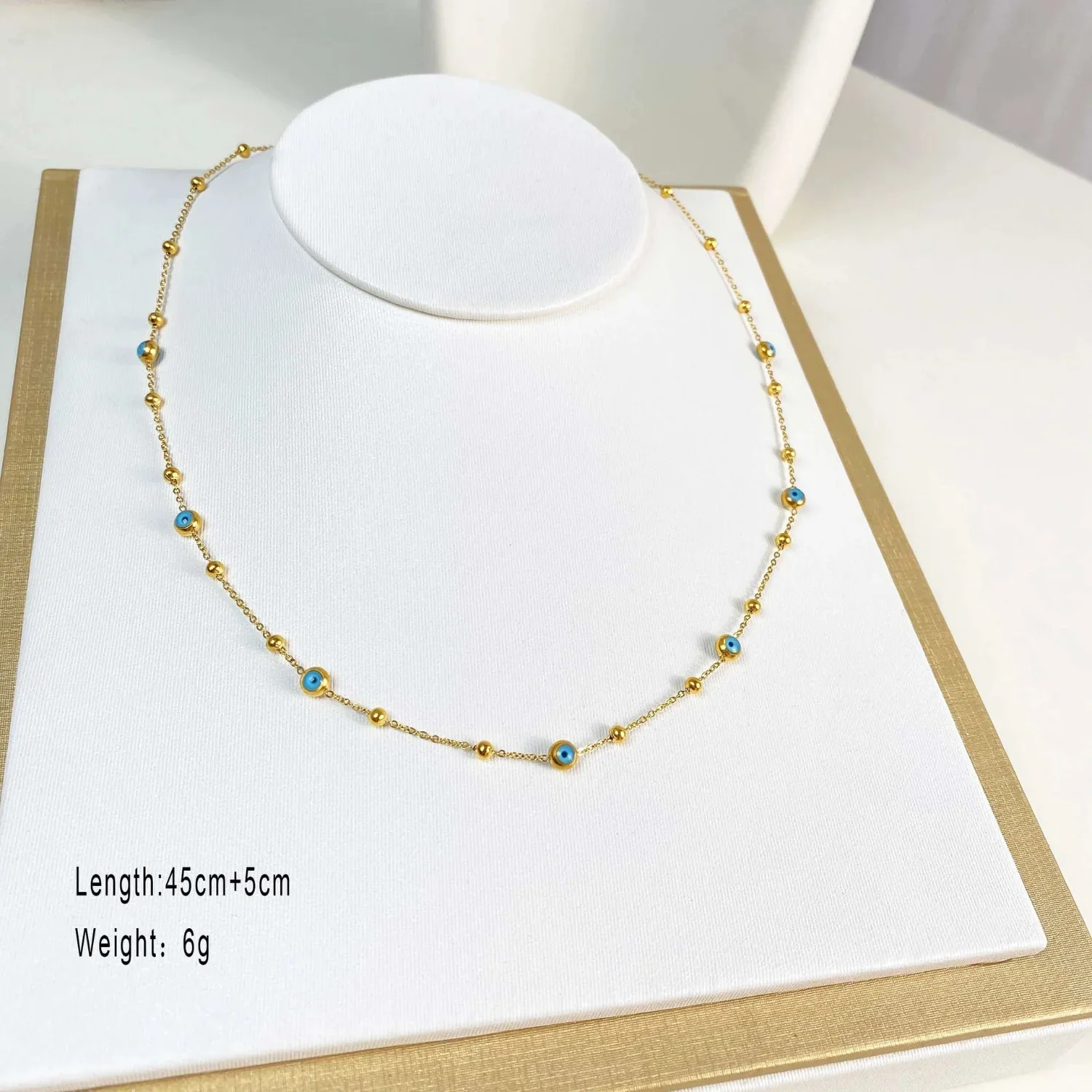 Evil Eye Beaded Necklace - Image 2