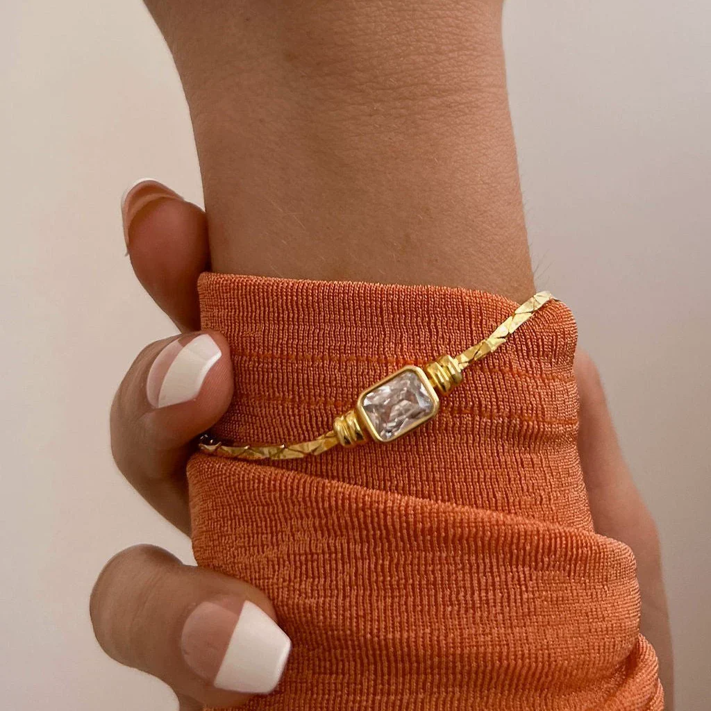 Flat Snake Chain Bracelet