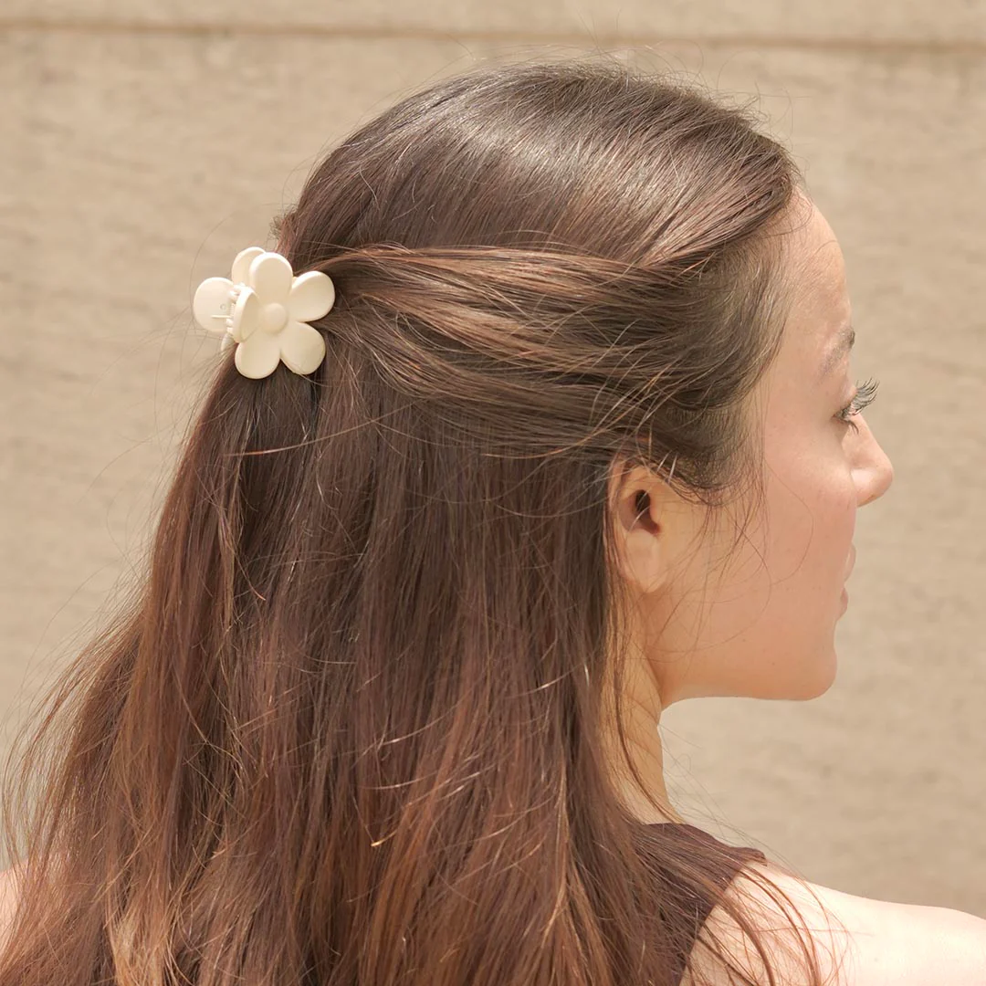 Multi Flower Hair Claw Clips with Free Pouch Set of 4 - Image 10