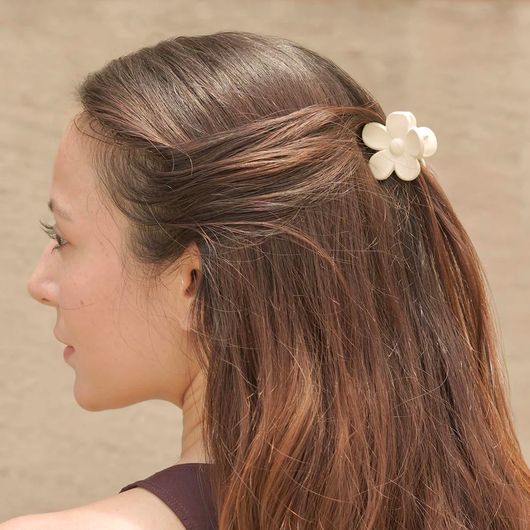 Multi Flower Hair Claw Clips with Free Pouch Set of 4 - Image 7