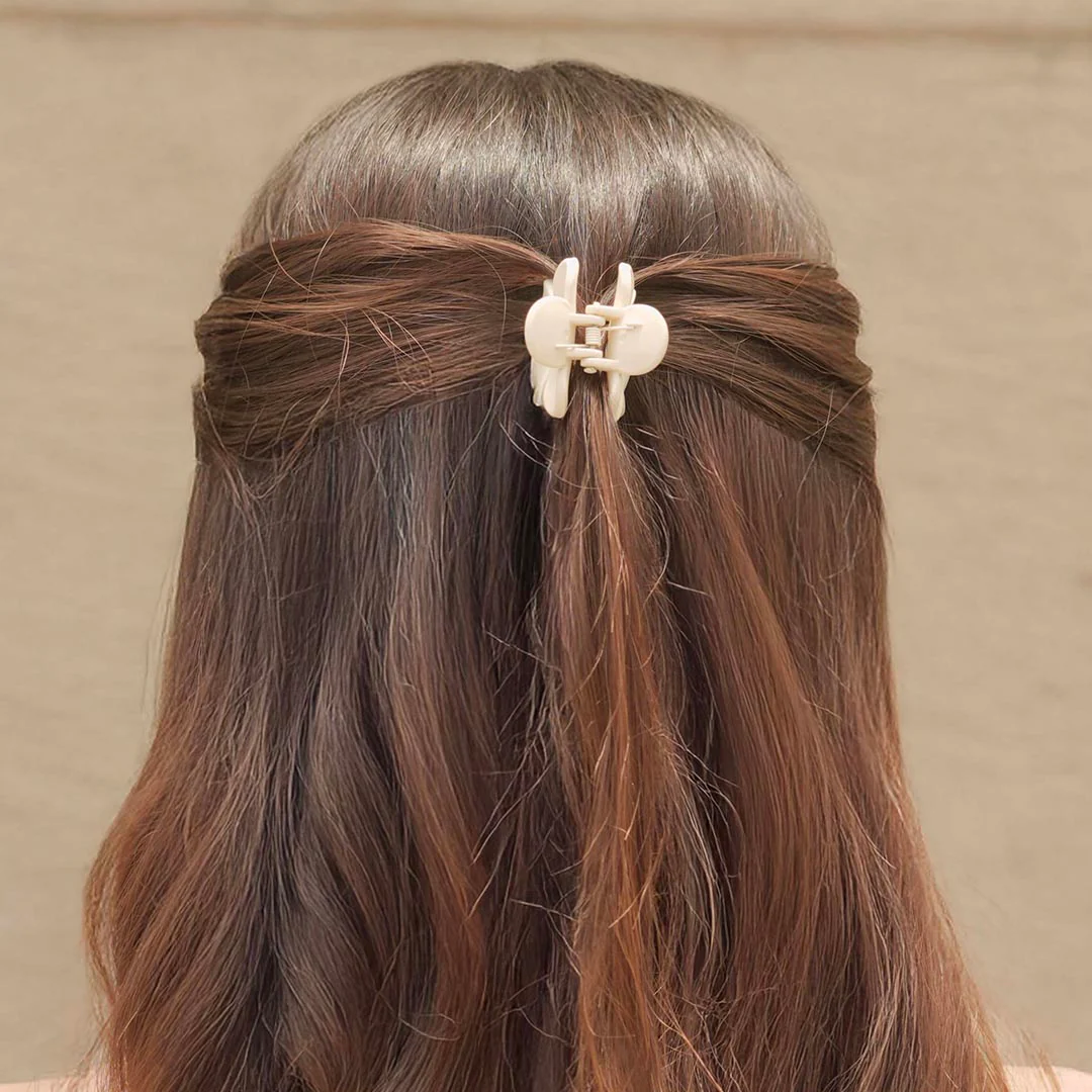 Multi Flower Hair Claw Clips with Free Pouch Set of 4 - Image 8