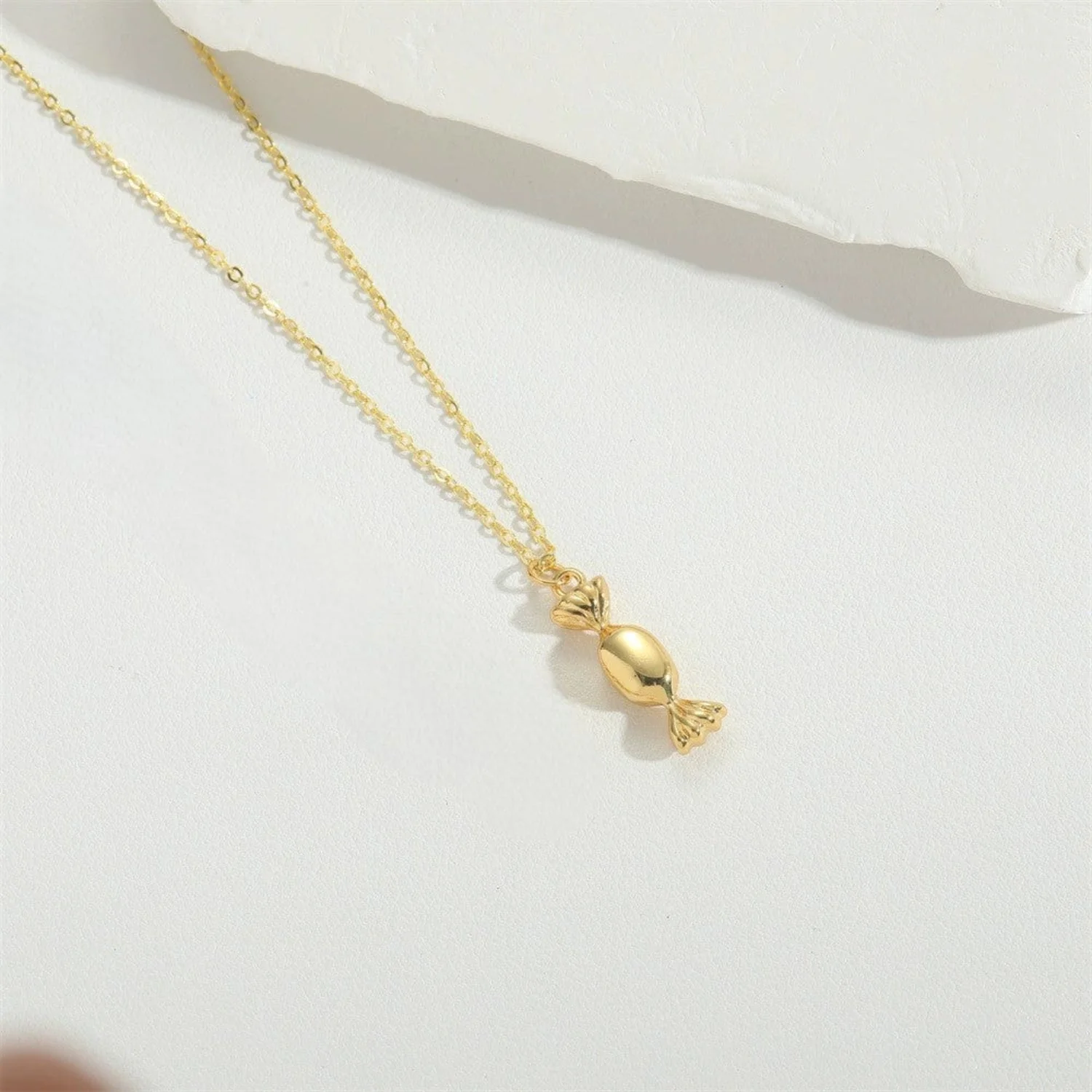Gold Candy Wrapper 18K Gold Plated Necklace - Image 2