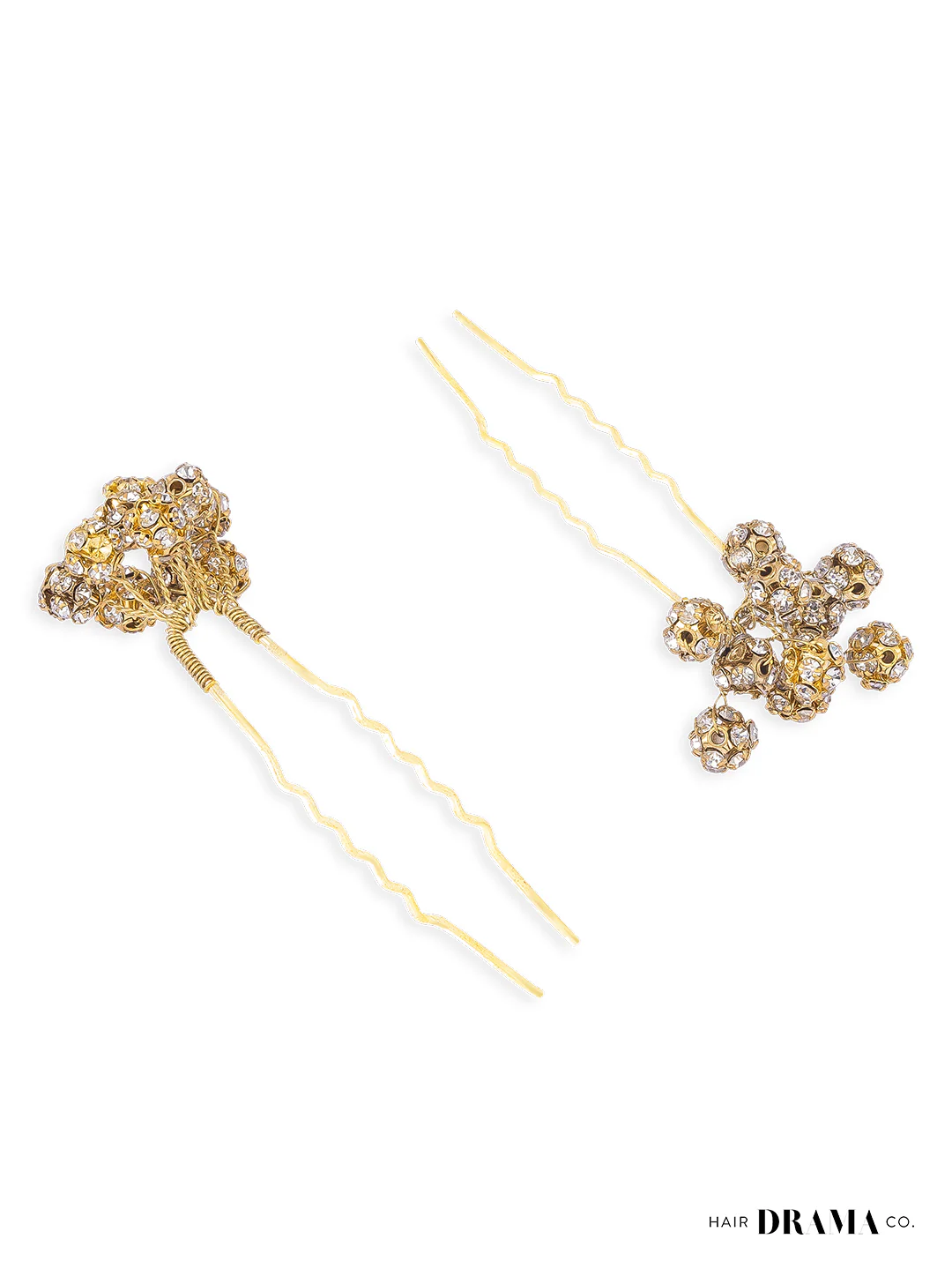 Gold Embellished Pearls U Pins Set of 4 - Image 5