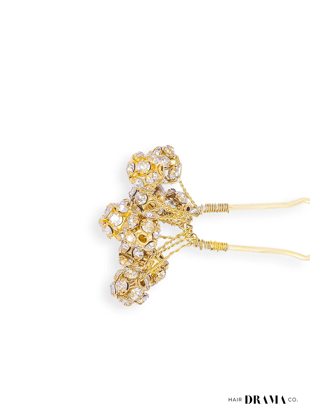 Gold Embellished Pearls U Pins Set of 4 - Image 7