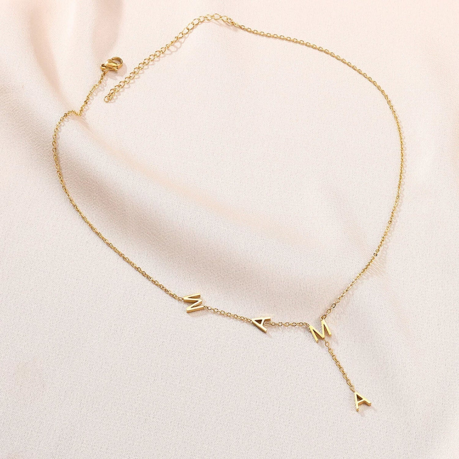 Gold Mama Letter Necklace - Image 2