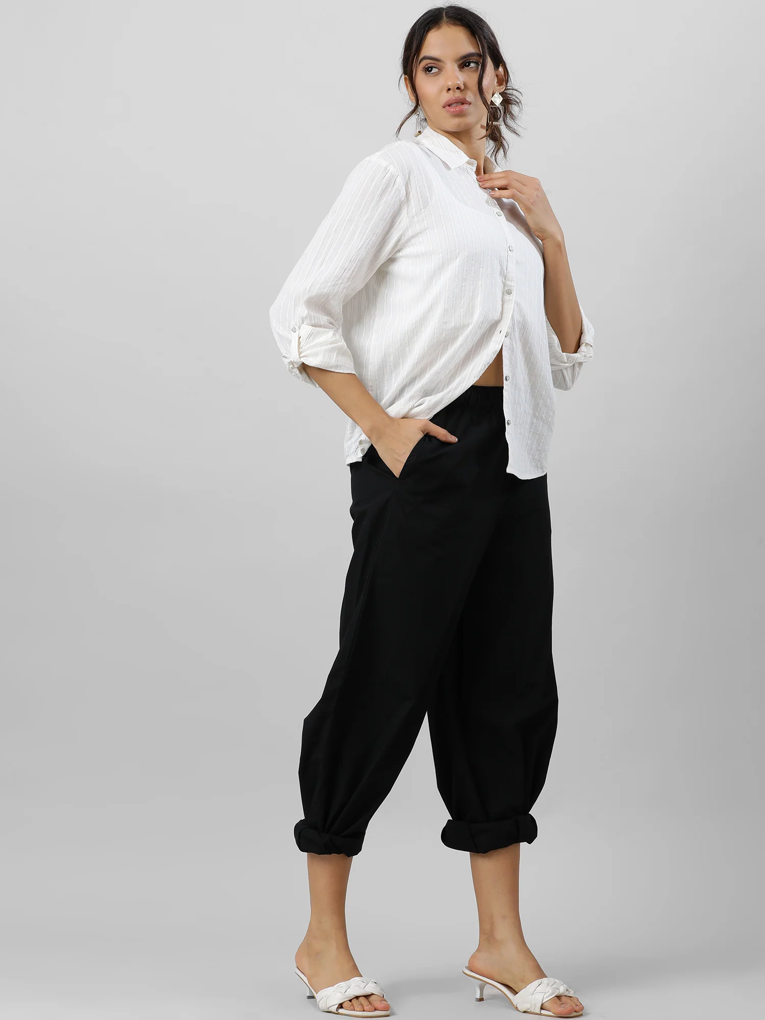 Women Golden Stripes Statement Shirt - Image 6