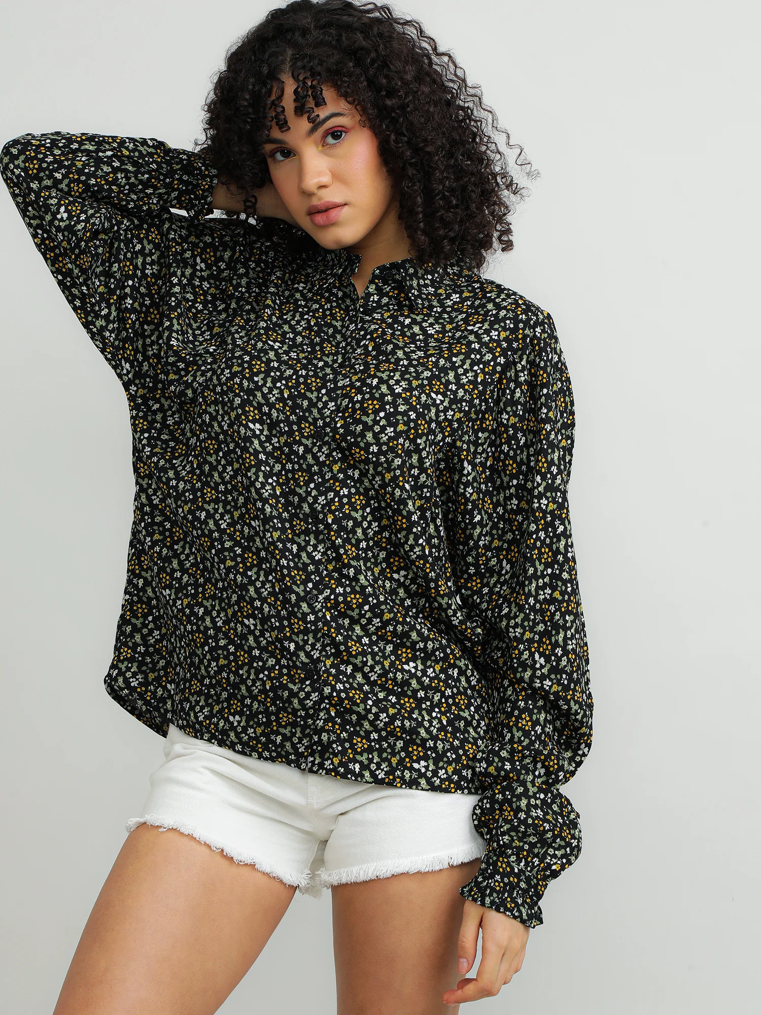 Women Green Print Relaxed Fit T-shirt - Image 3