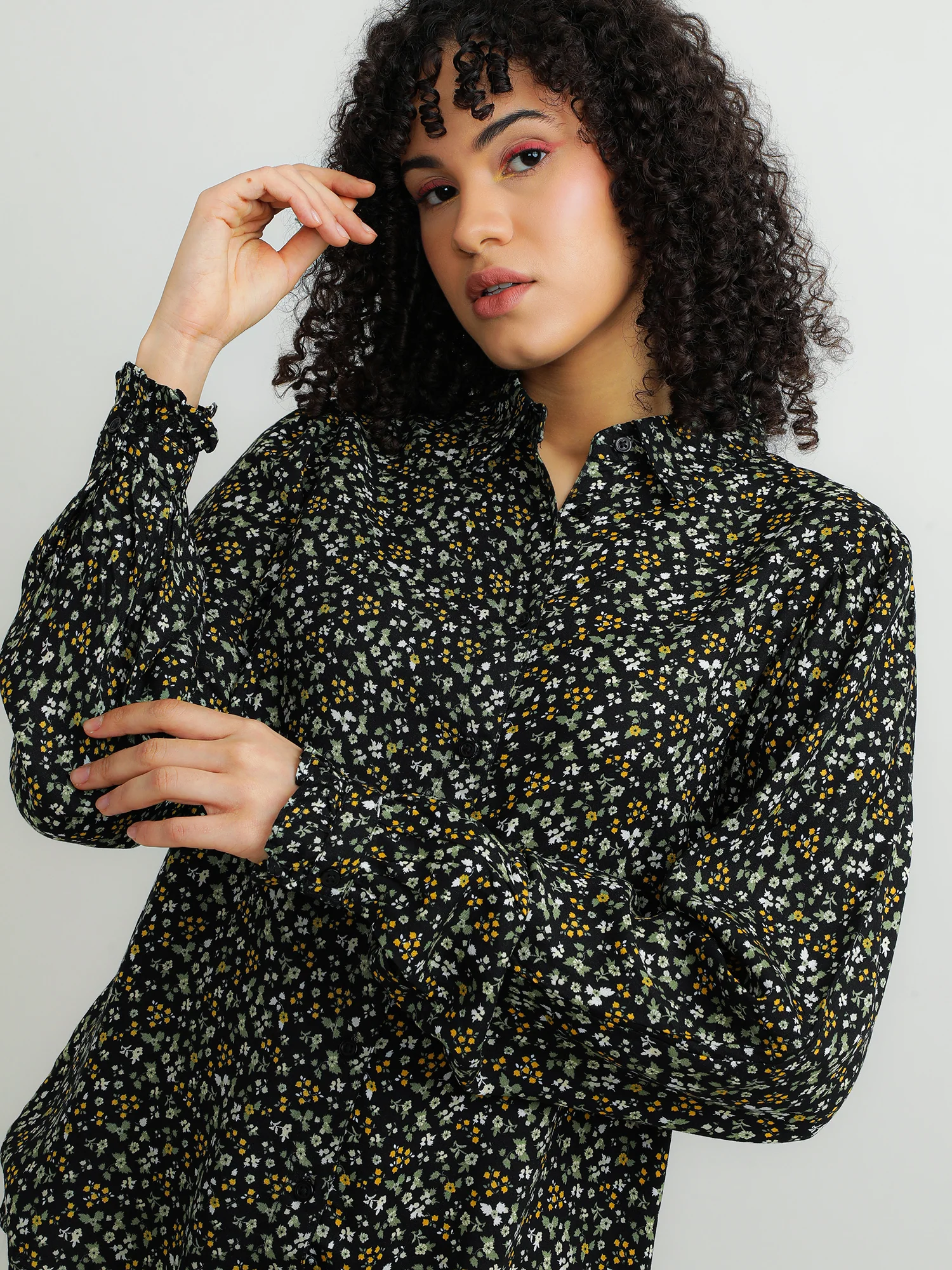 Women Green Print Relaxed Fit T-shirt - Image 5