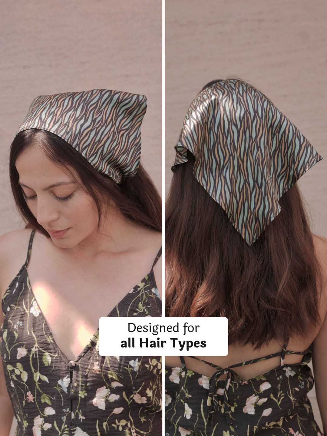 Green Zebra Patterned Headscarf - Image 5