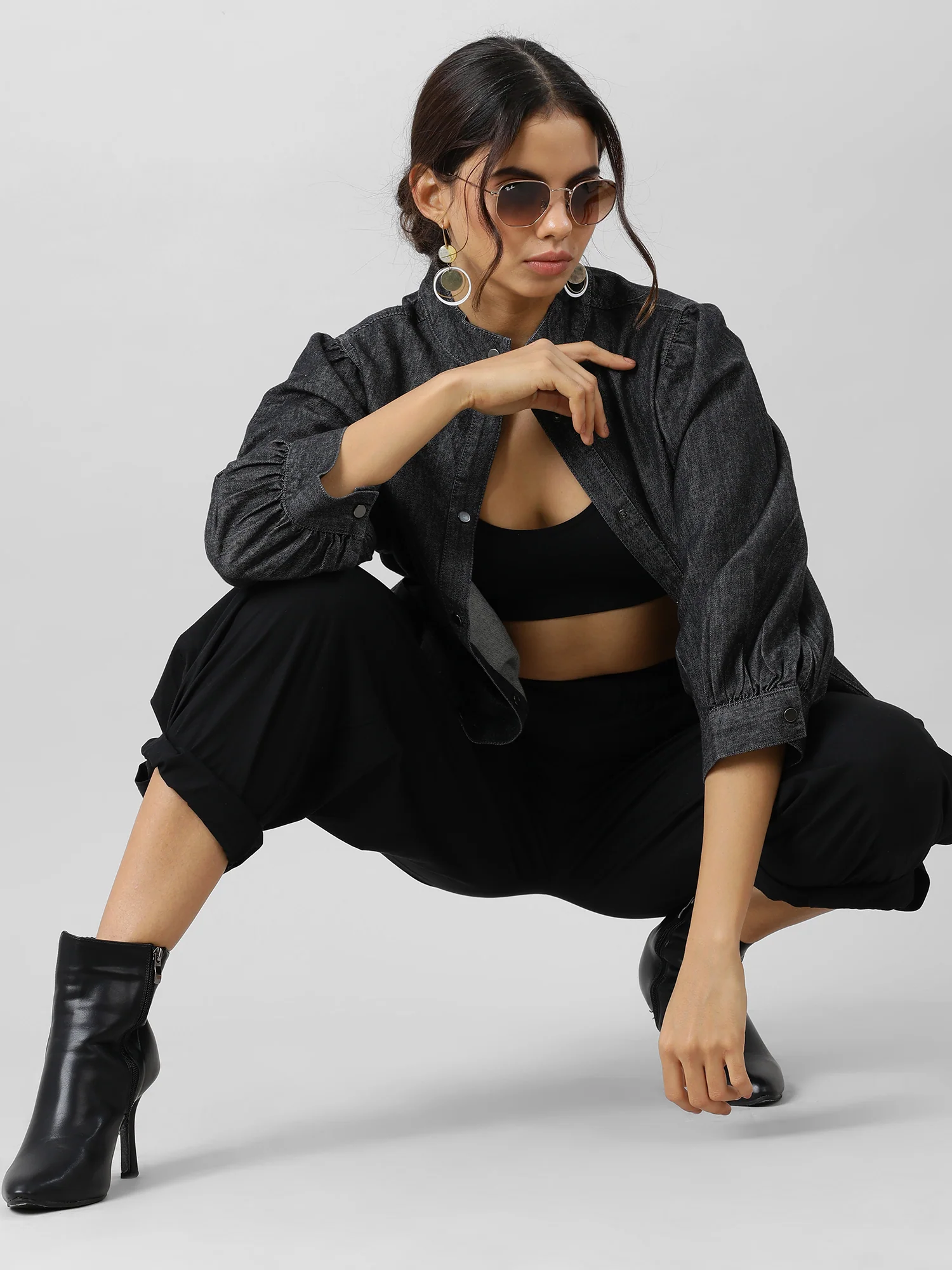 Women Oversized Denim Shirt - Image 4