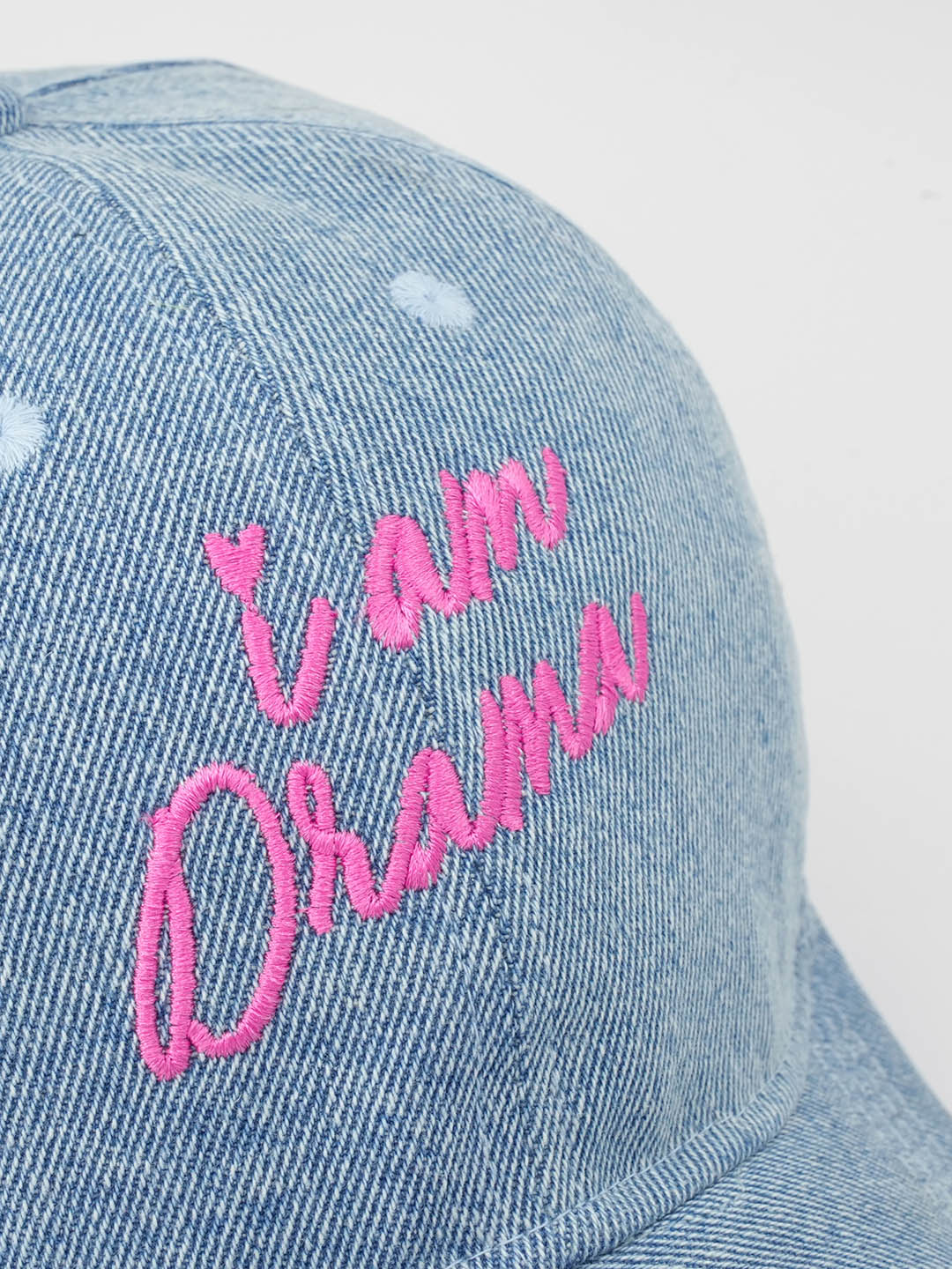 "I Am Drama" Embroidered Denim Baseball Cap - Image 2