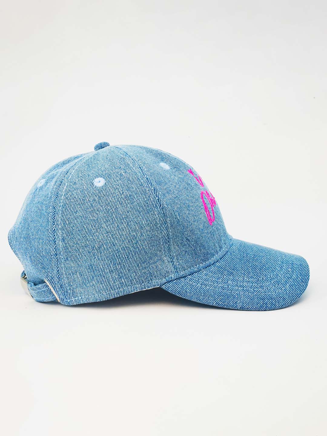 "I Am Drama" Embroidered Denim Baseball Cap - Image 4