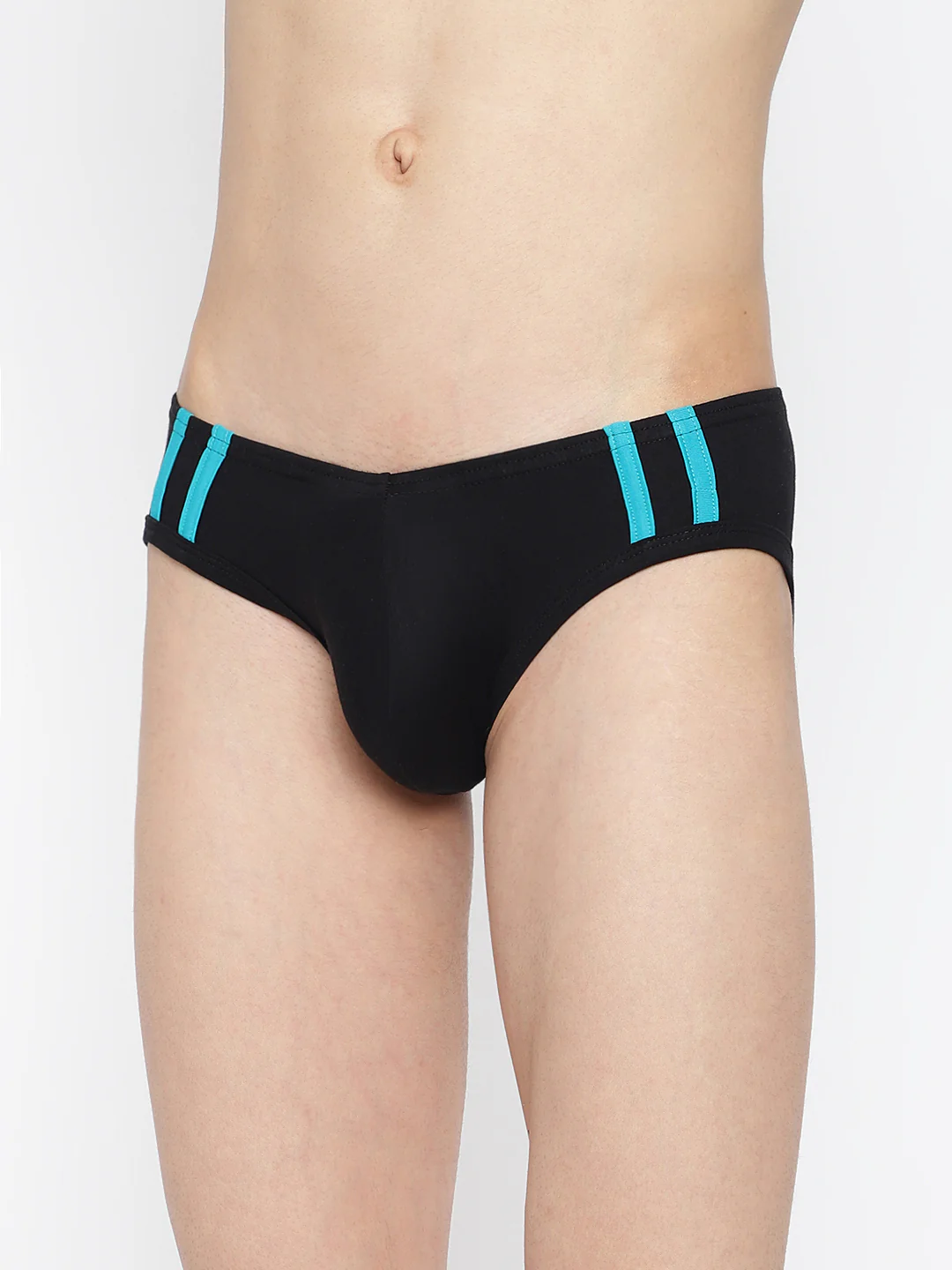 Striped and Solid Fashion Brief - Image 3
