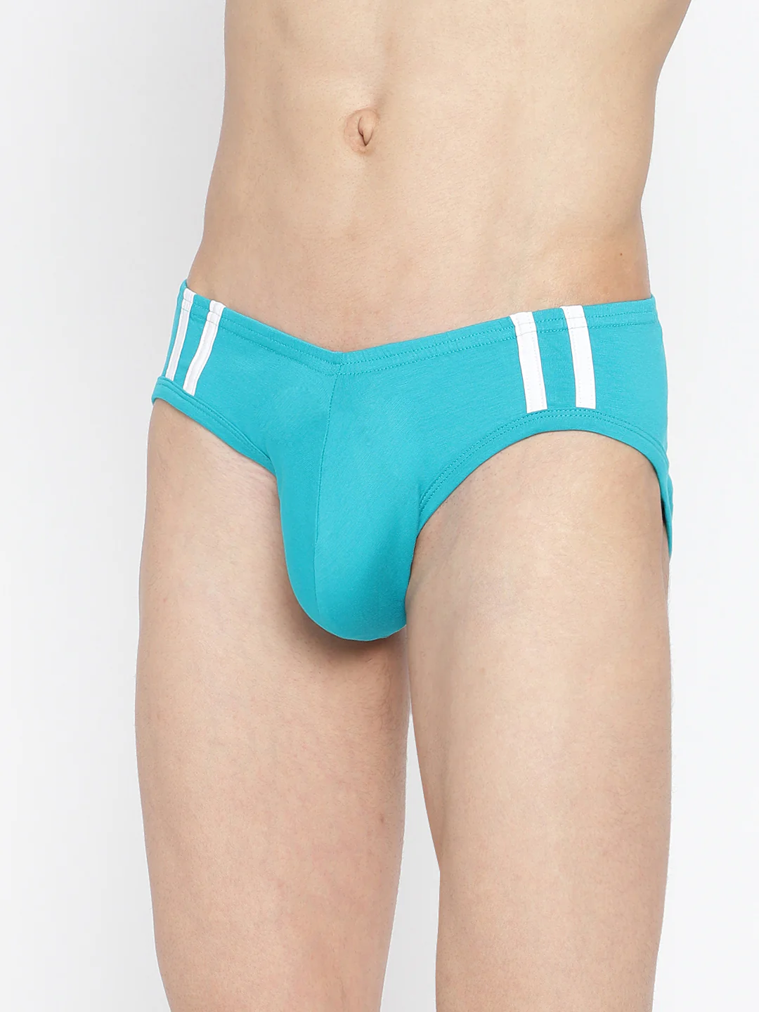 Striped and Solid Fashion Brief - Image 3