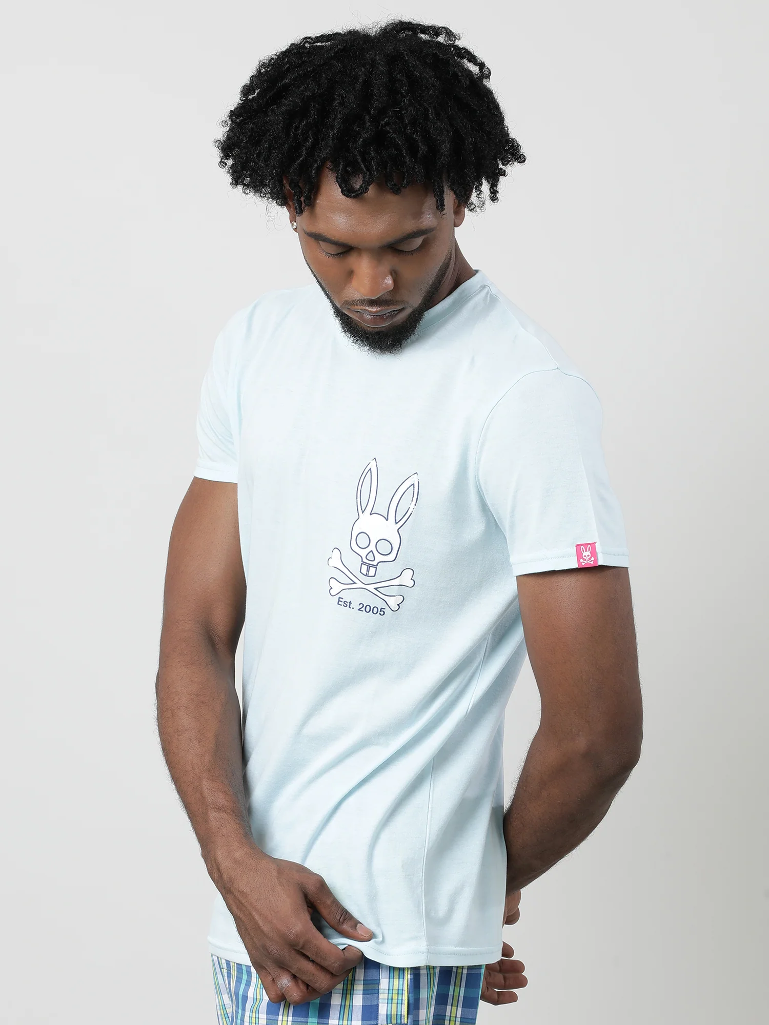 Men Blue Quick-Dry Relaxed Fit Cotton T-Shirt - Image 4