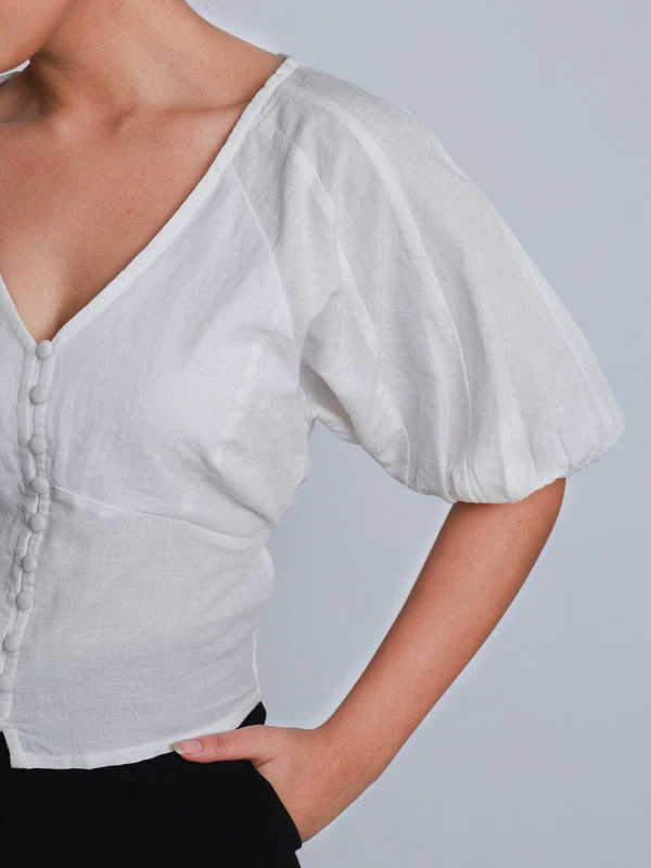 Women Linen Blend Top - Image 4