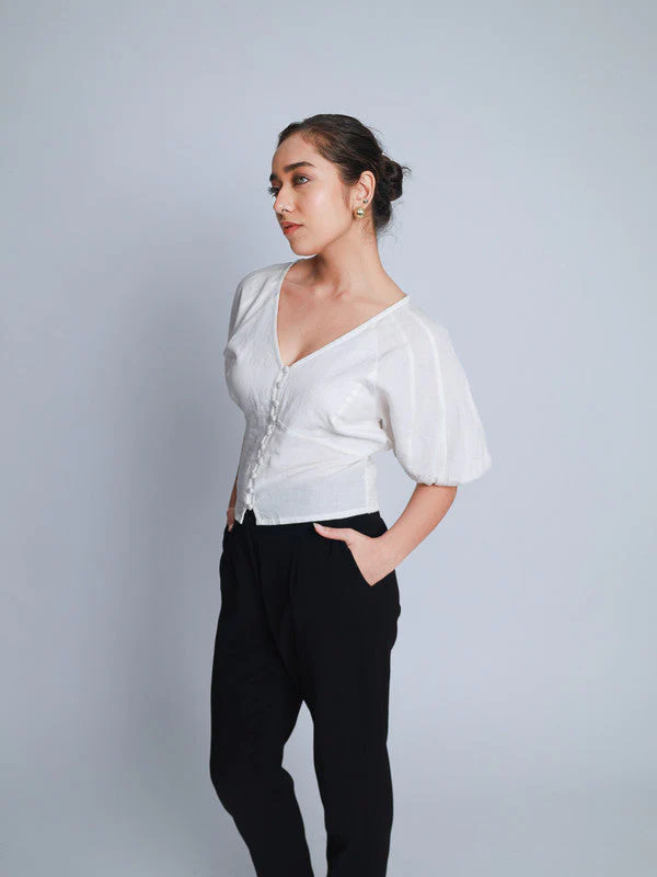 Women Linen Blend Top - Image 6