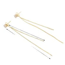 Long Crystal Tassel Earring