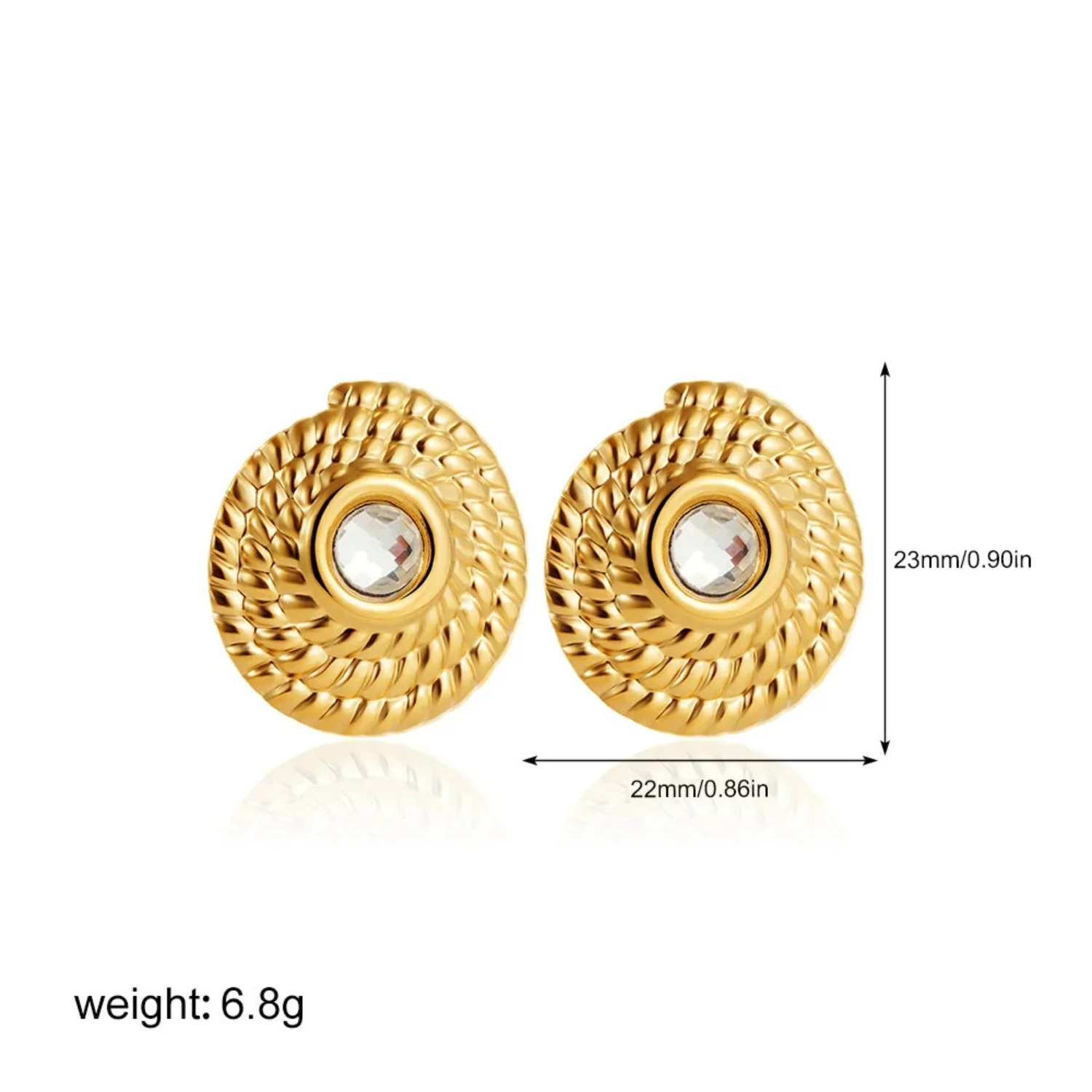 Maison Crystal Studs Earrings - Image 3