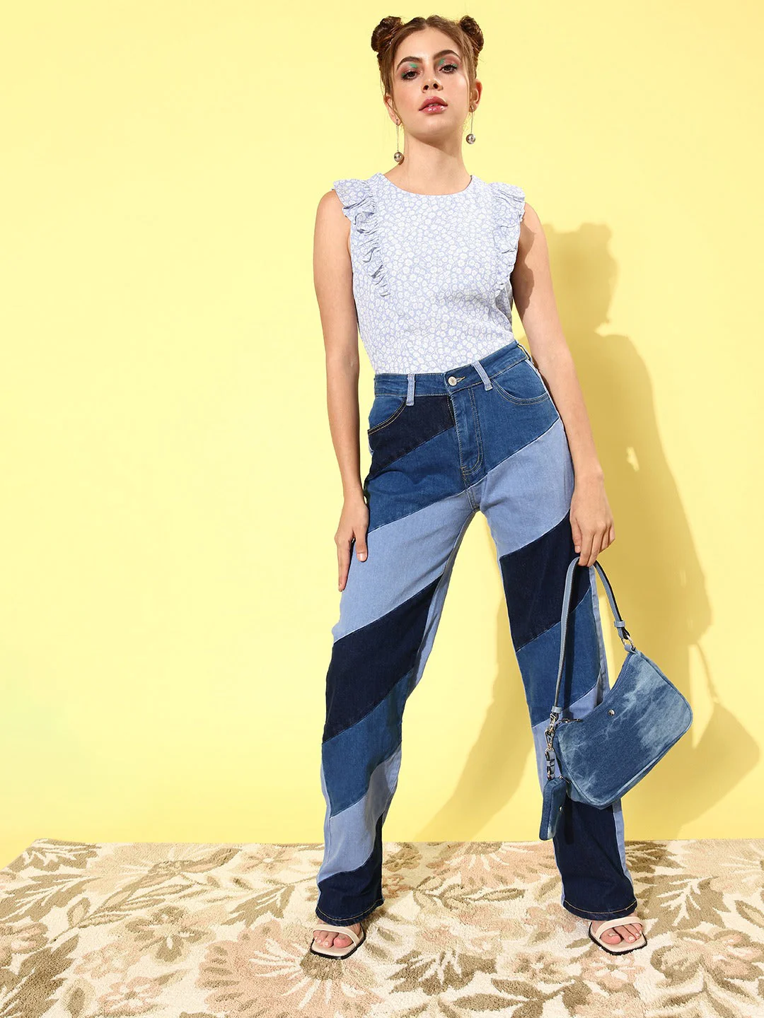 Women Round Neck Floral Regular Top - Image 5