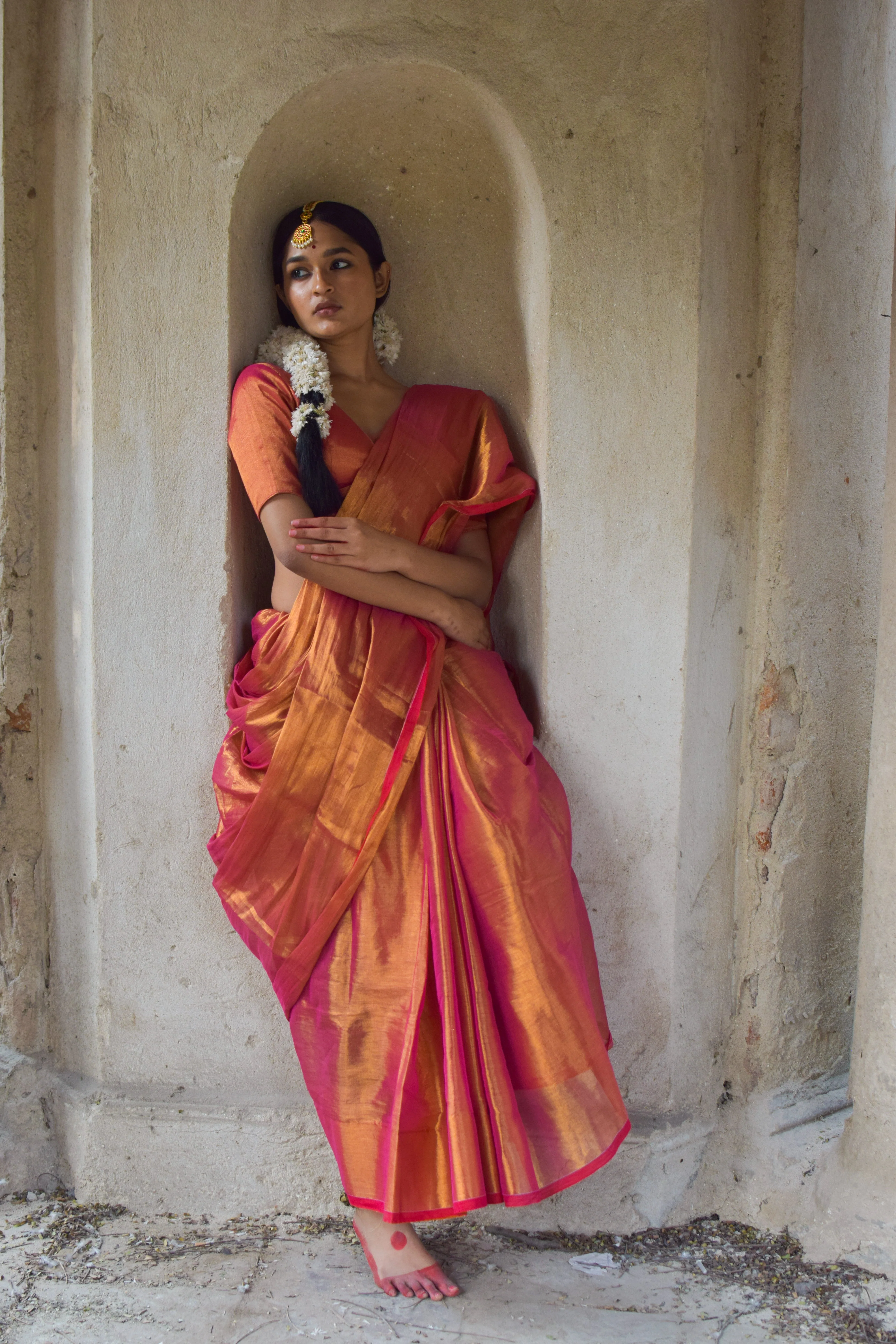 Maya Handloom Tissue Saree - Image 5