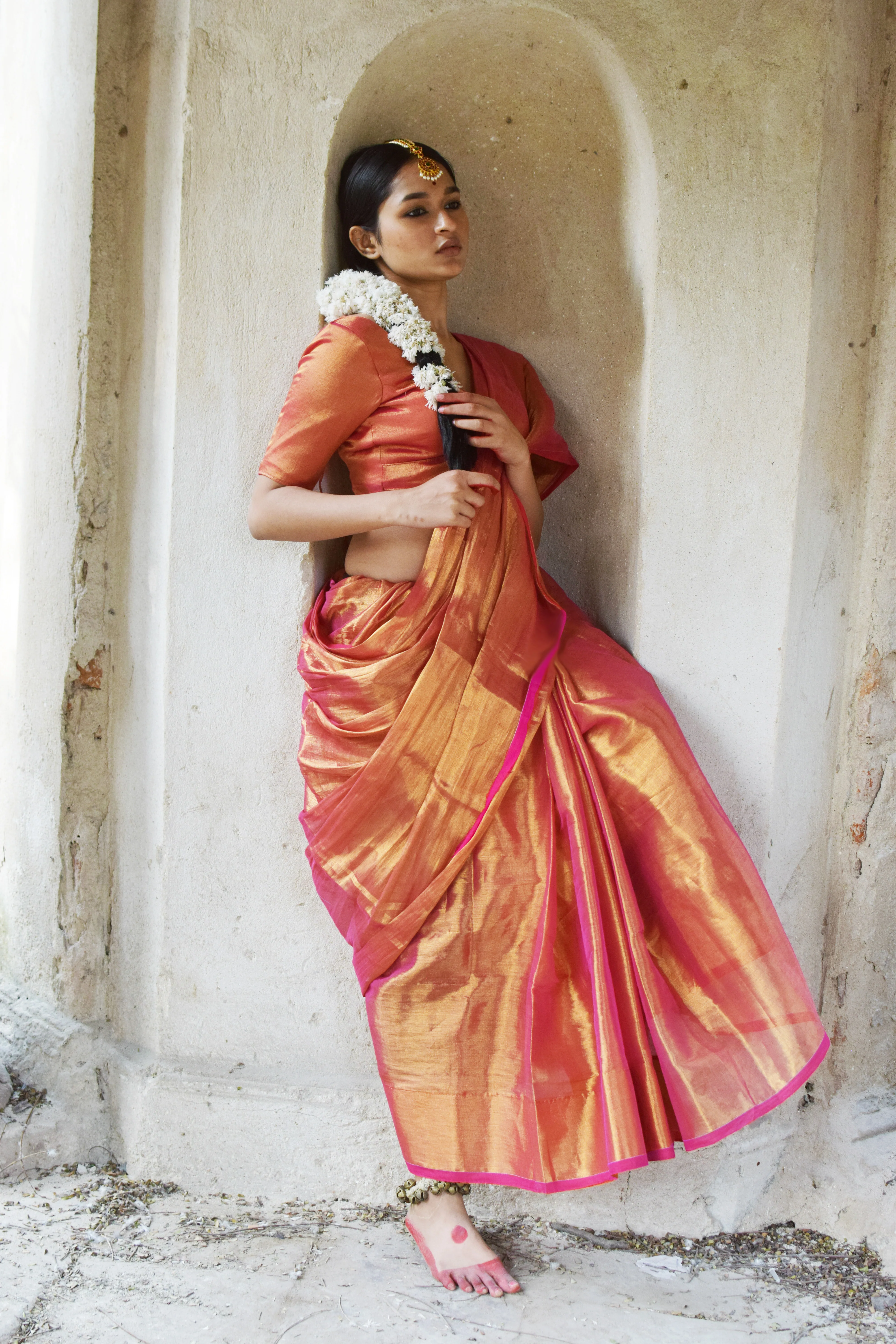Maya Handloom Tissue Saree - Image 6