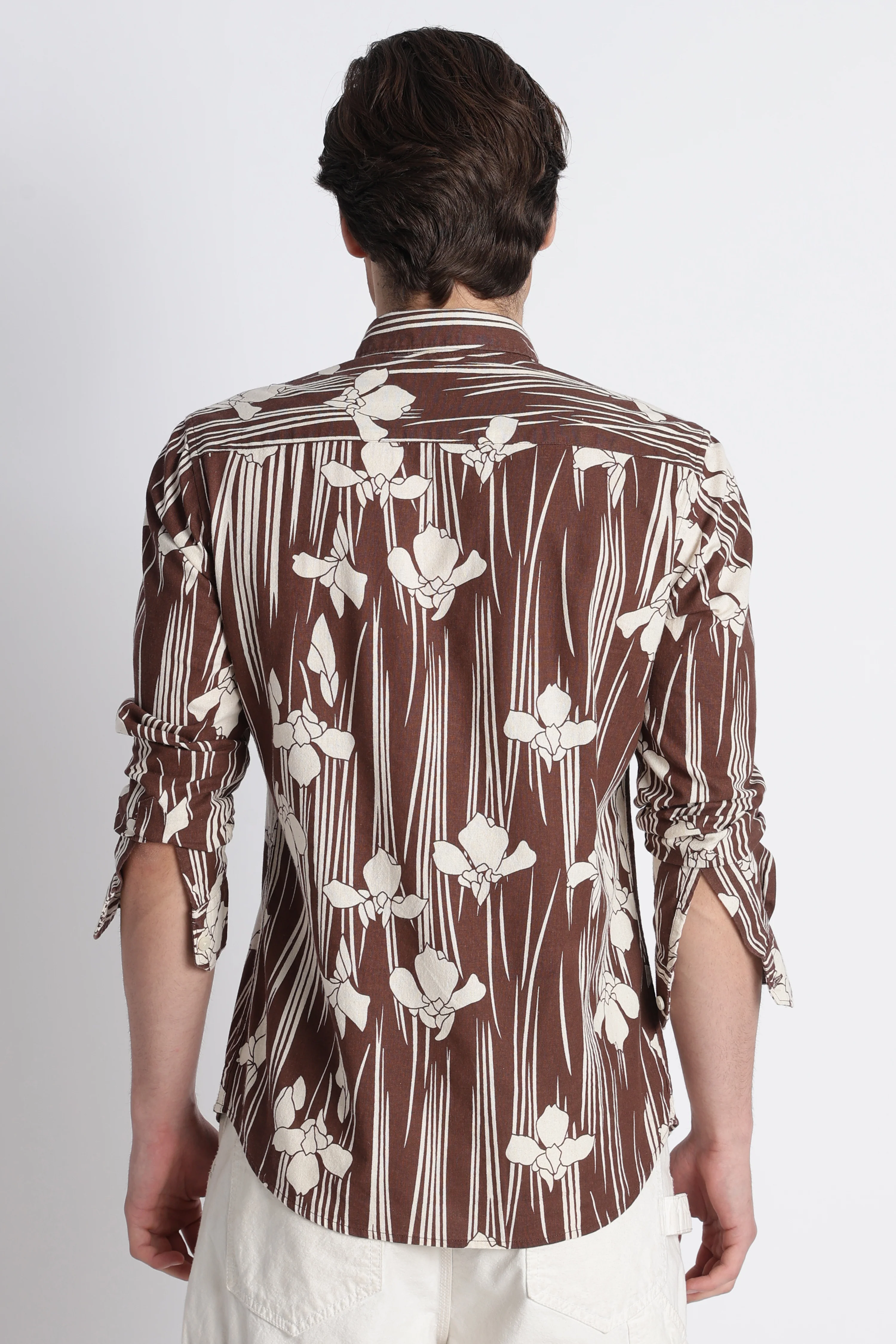 Men Abstract Block Print Shirt - Image 10