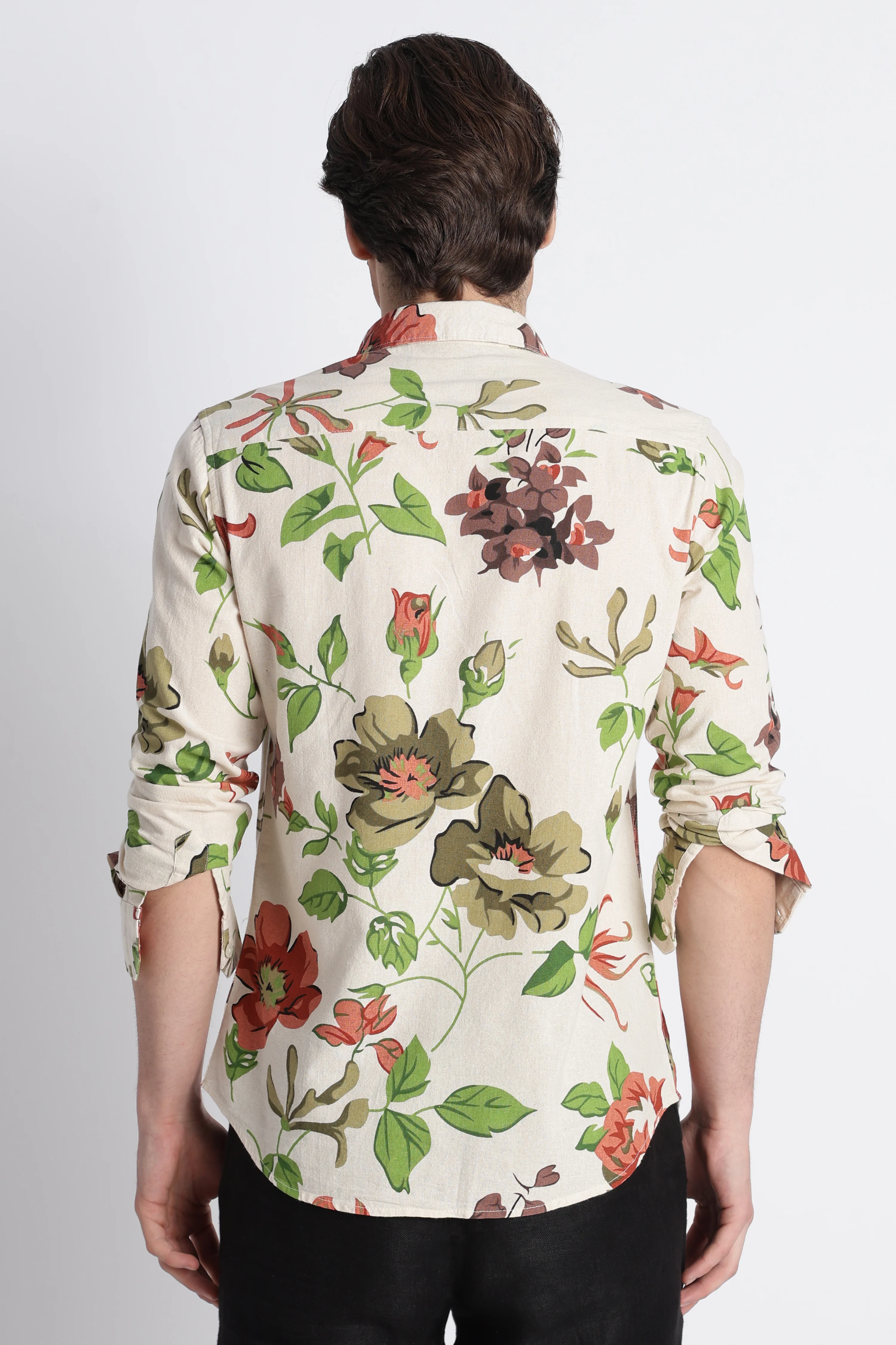 Men Abstract Block Print Shirt - Image 2