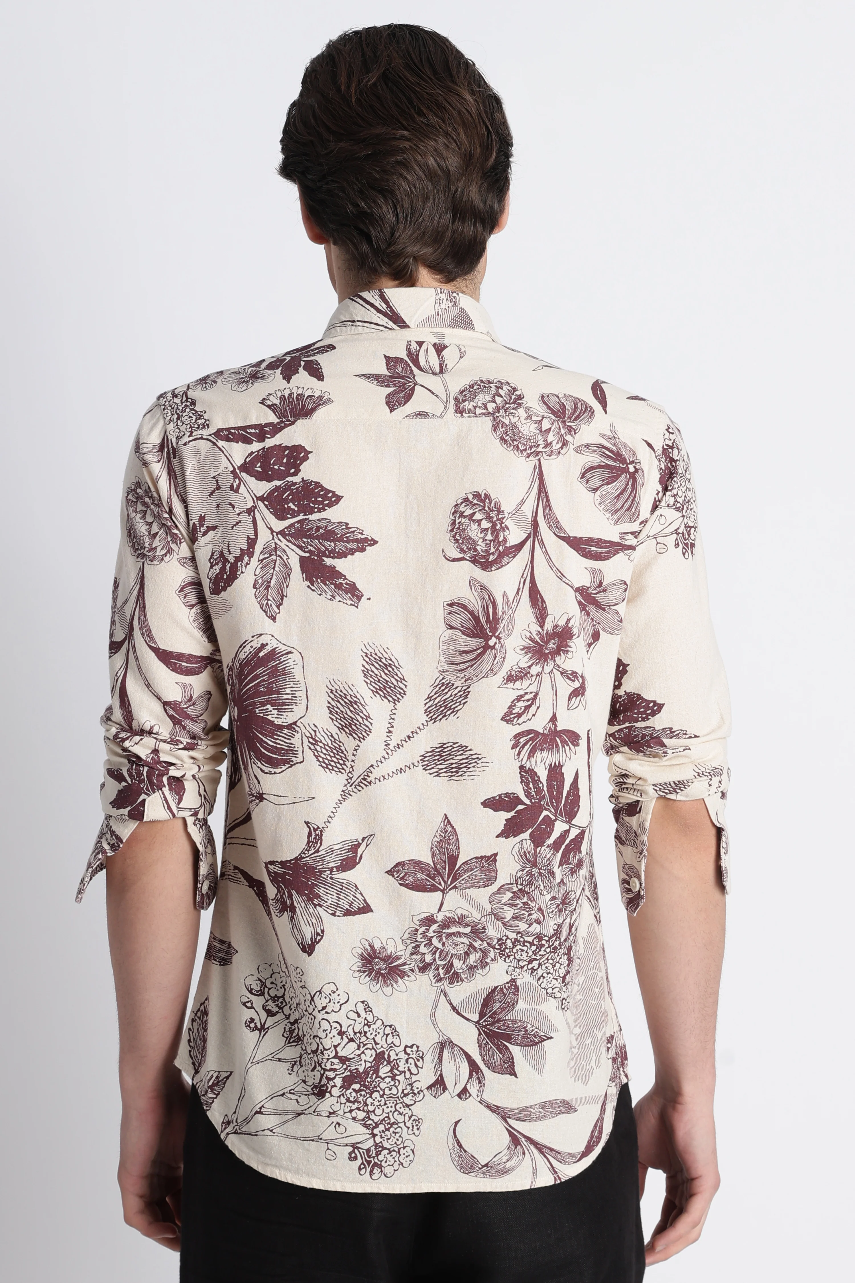 Men Abstract Block Print Shirt - Image 2