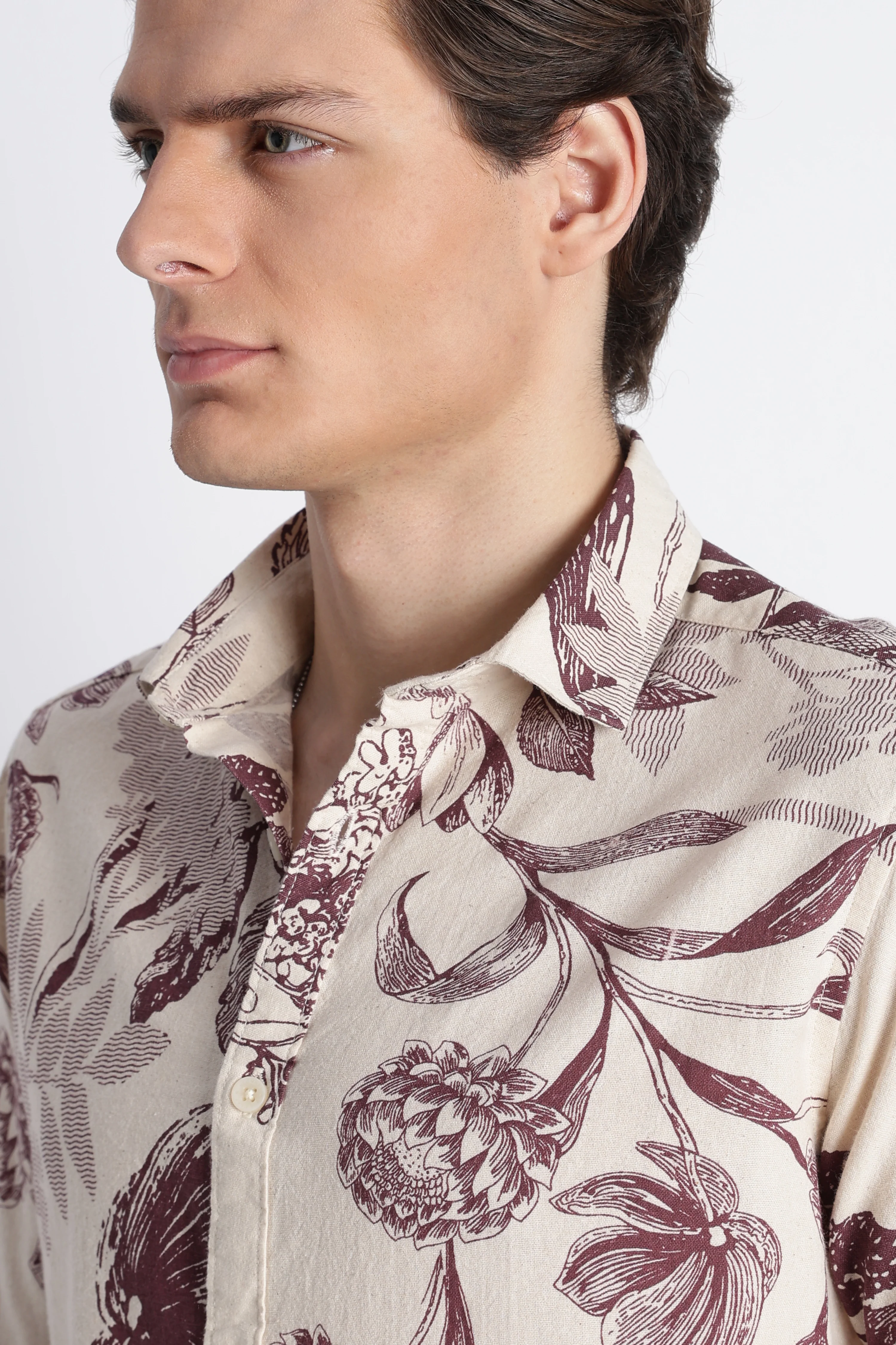 Men Abstract Block Print Shirt - Image 7